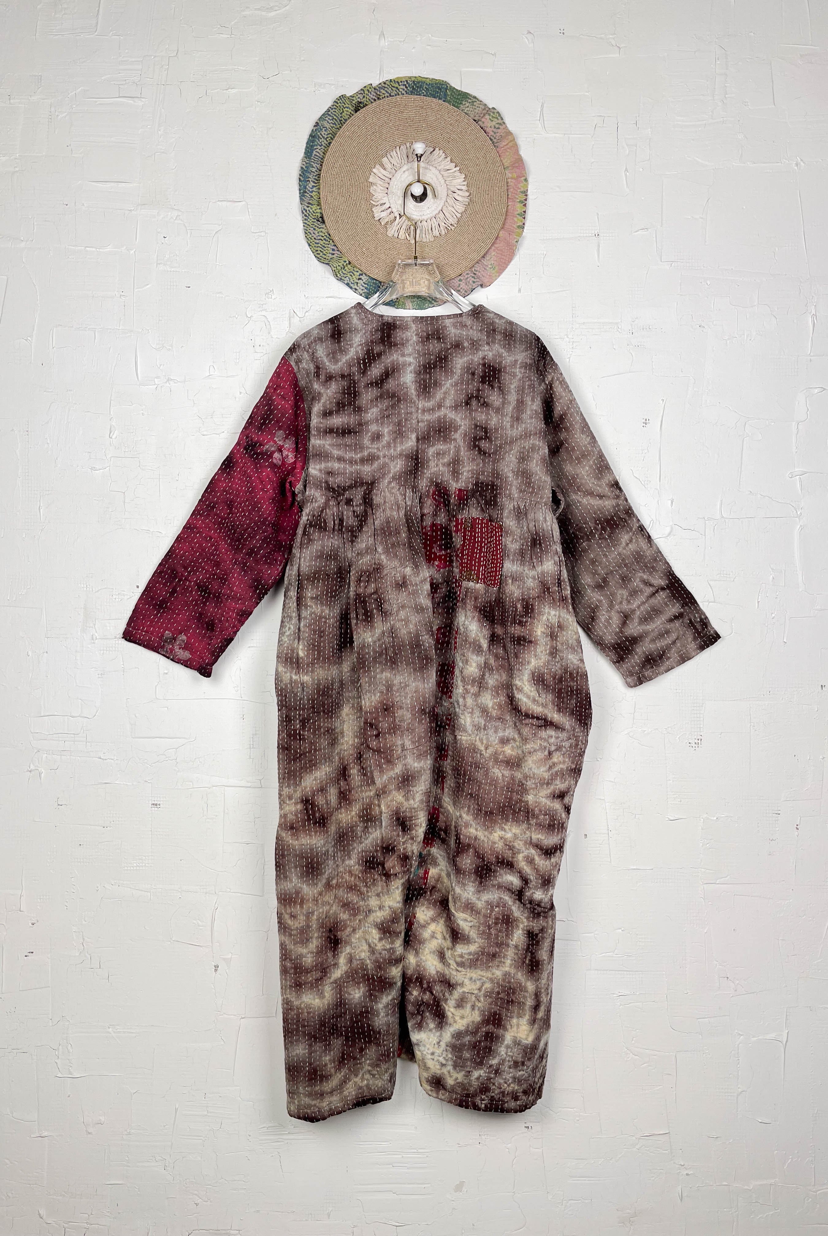 Cropped Leg Kantha jumpsuit - Love Protect Sustain