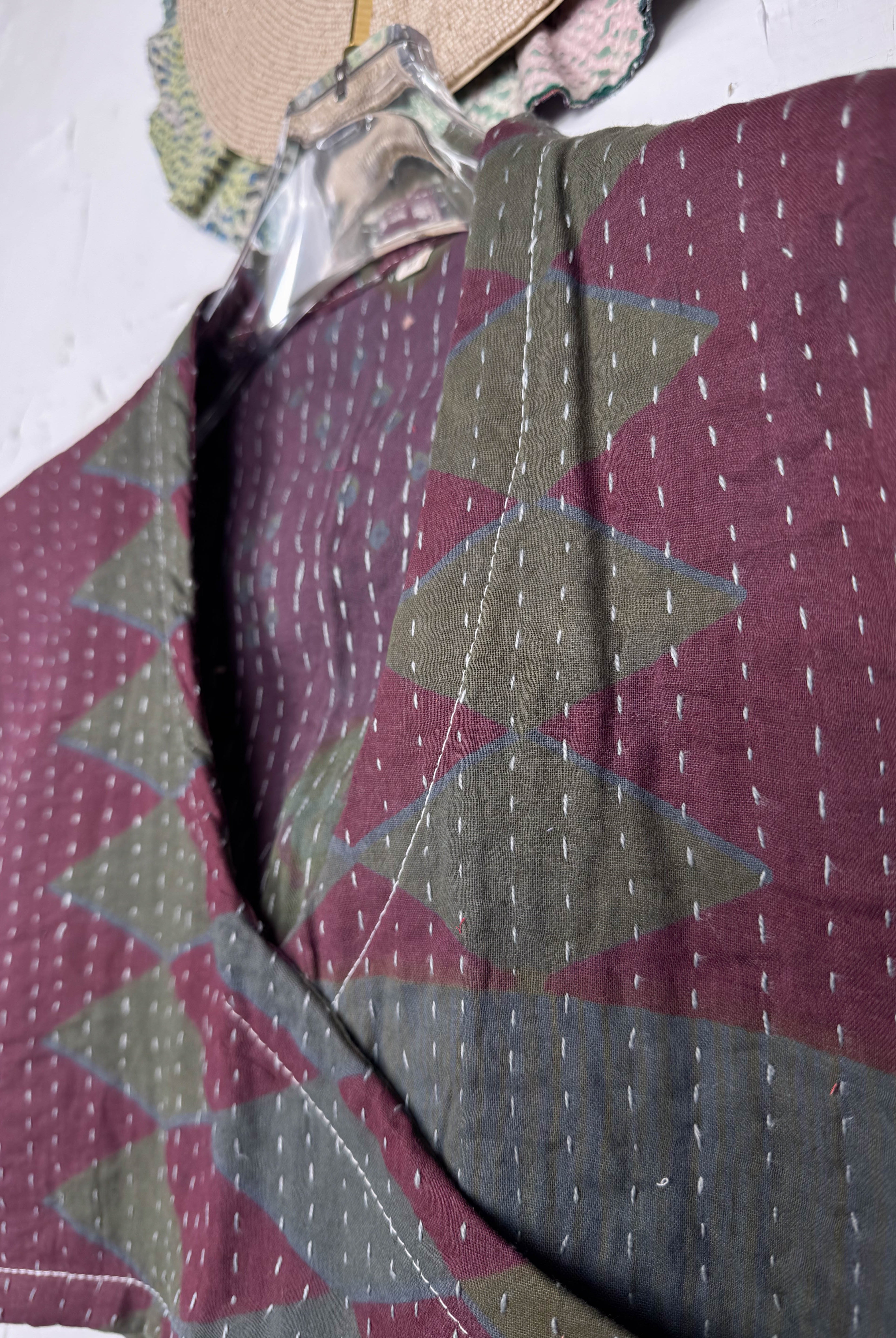 Dark Kantha Top - Love Protect Sustain