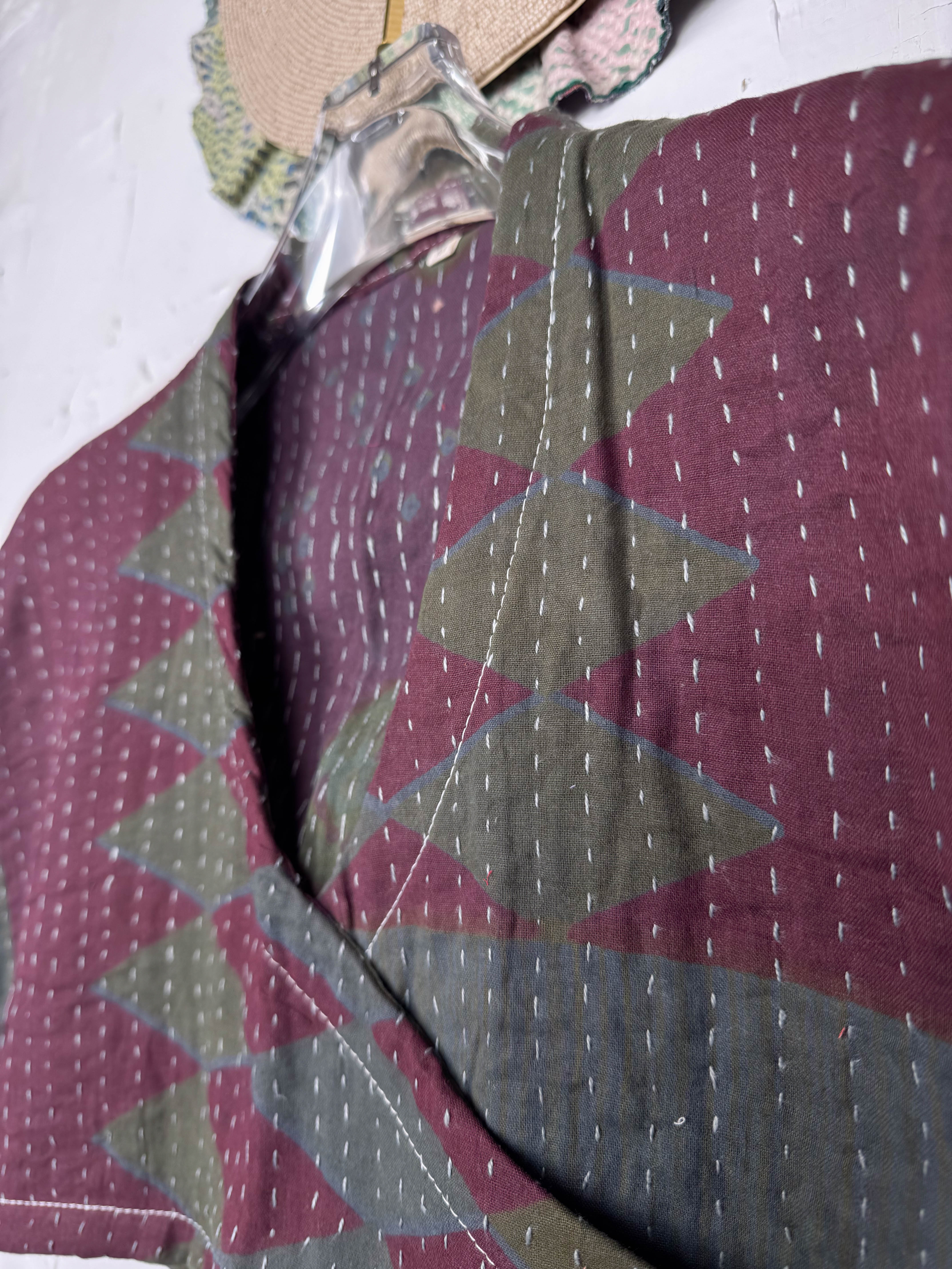 Dark Kantha Top - Love Protect Sustain