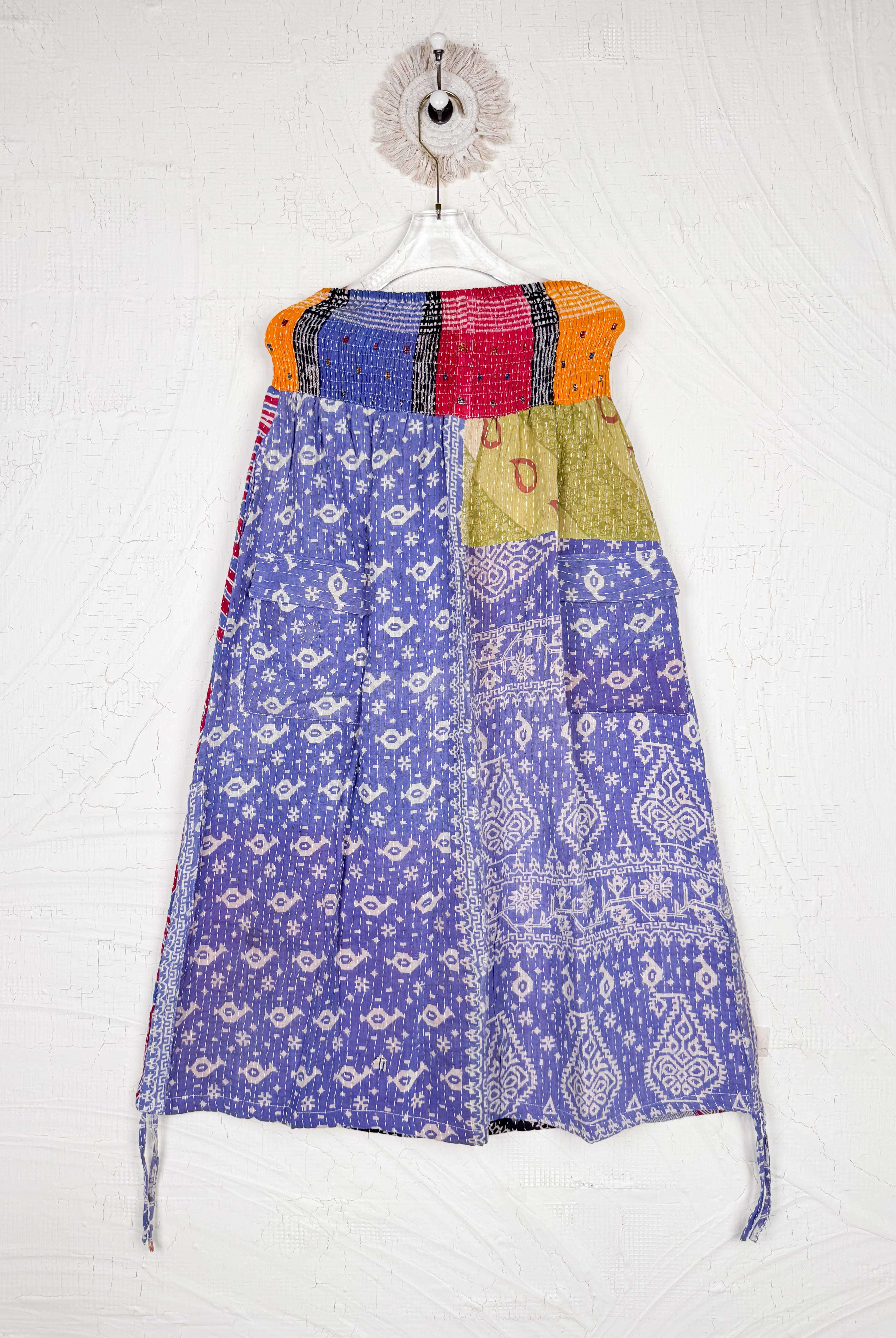 Dark kantha skirt - Love Protect Sustain