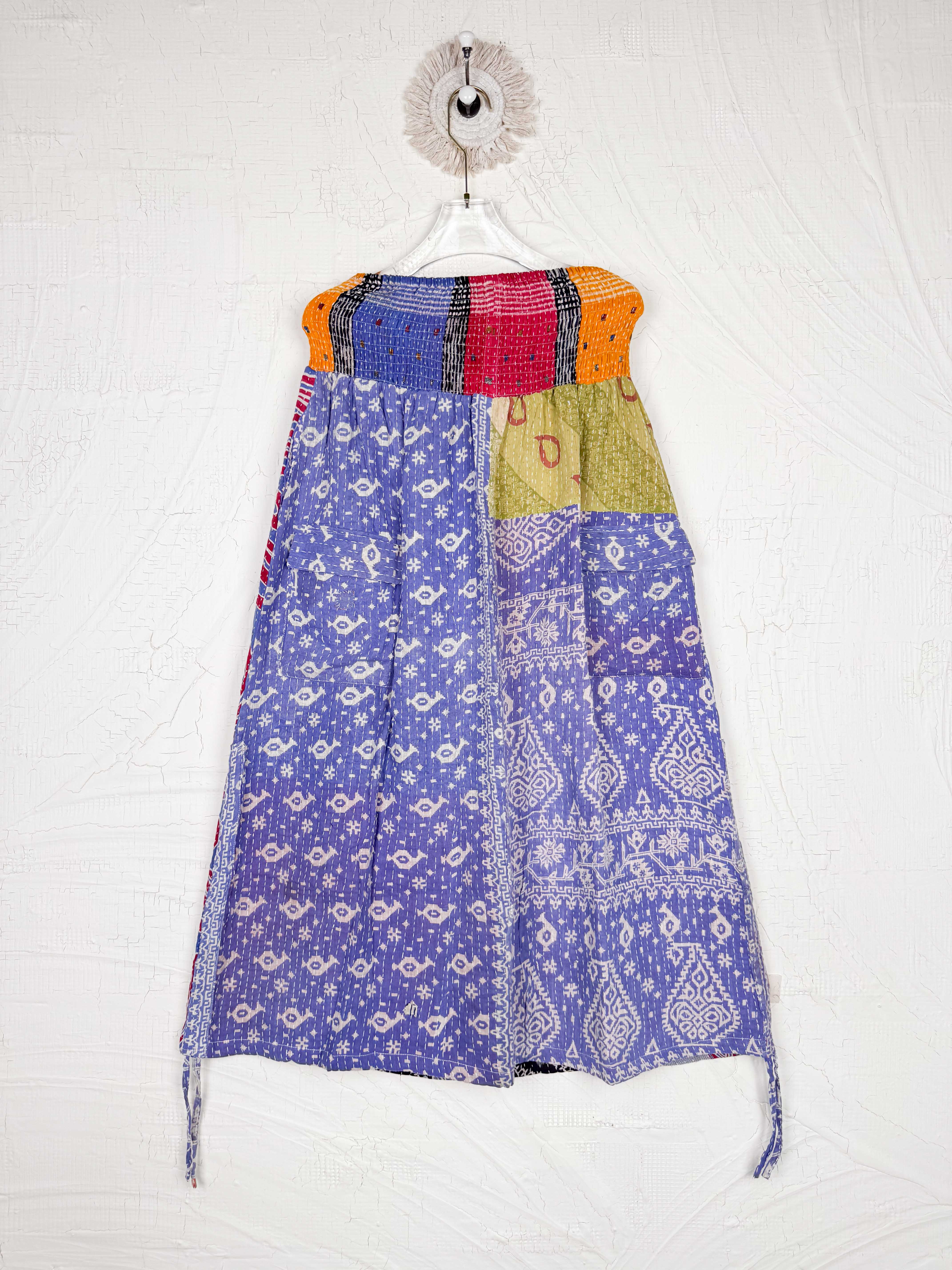 Dark kantha skirt - Love Protect Sustain