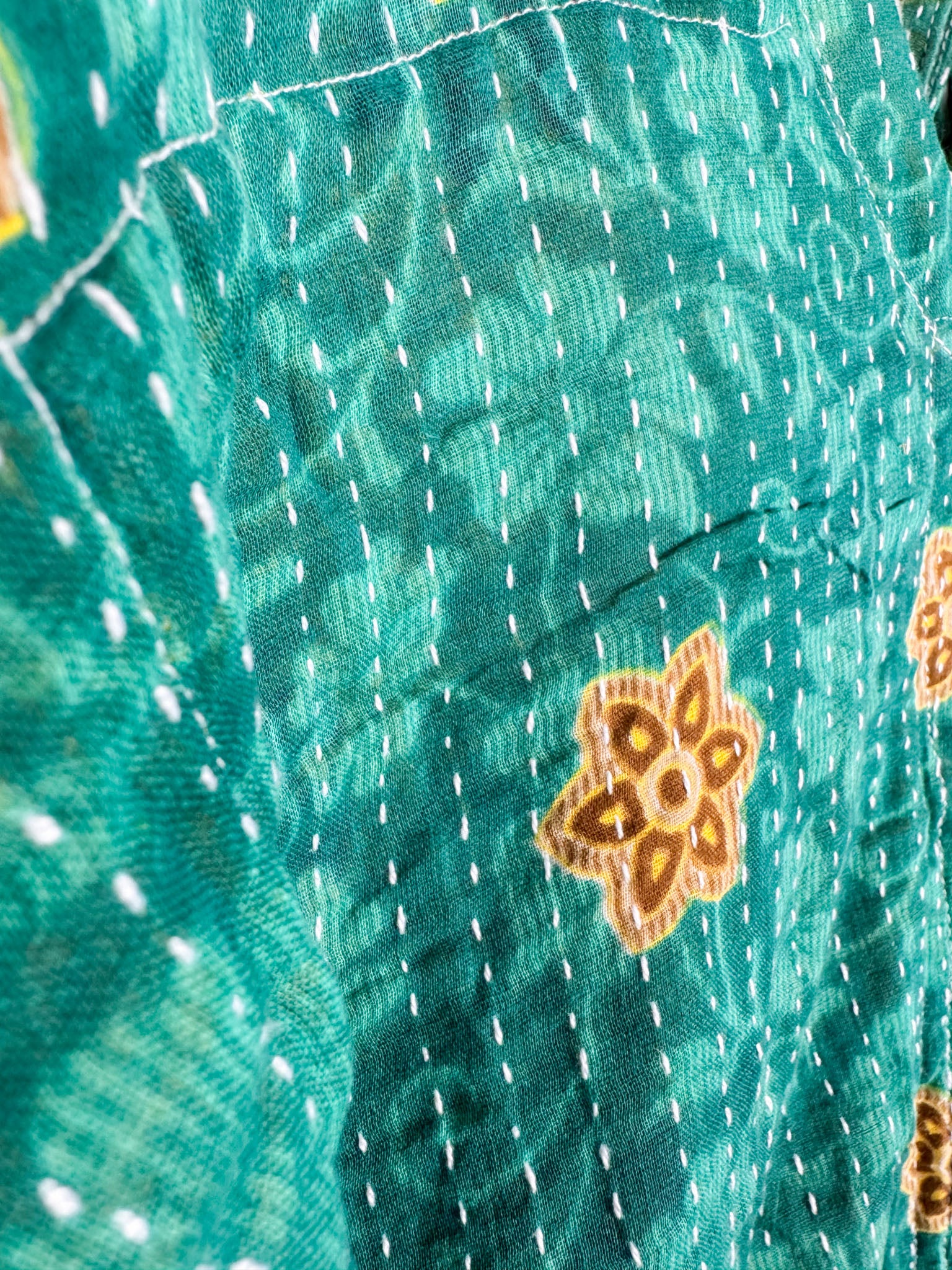 Easy fit Kantha travel jumpsuit - Love Protect Sustain