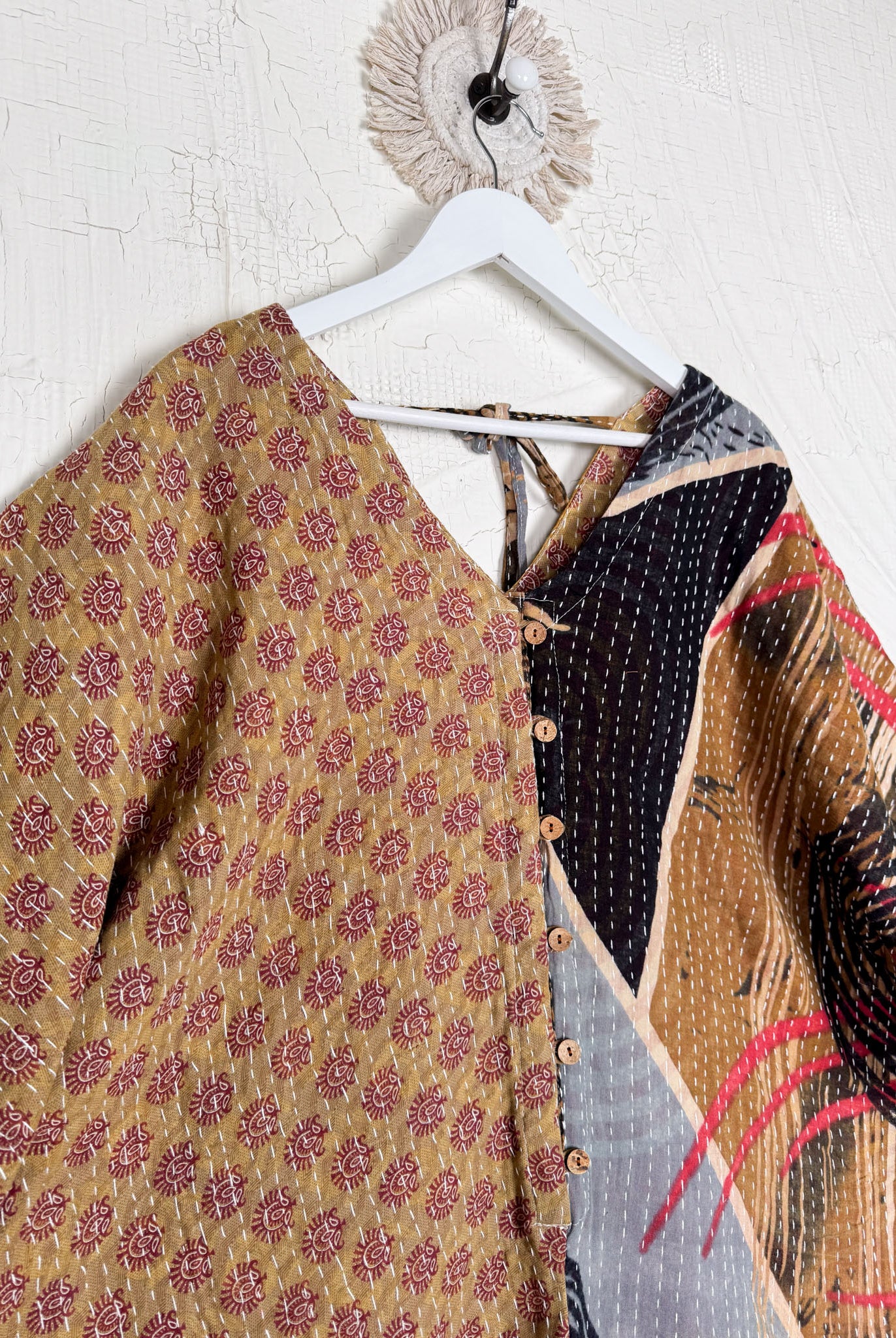 Easy fit Kantha travel jumpsuit - Love Protect Sustain