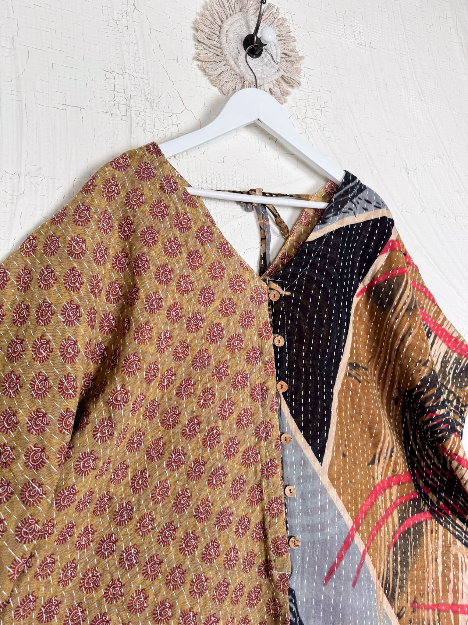 Easy fit Kantha travel jumpsuit - Love Protect Sustain