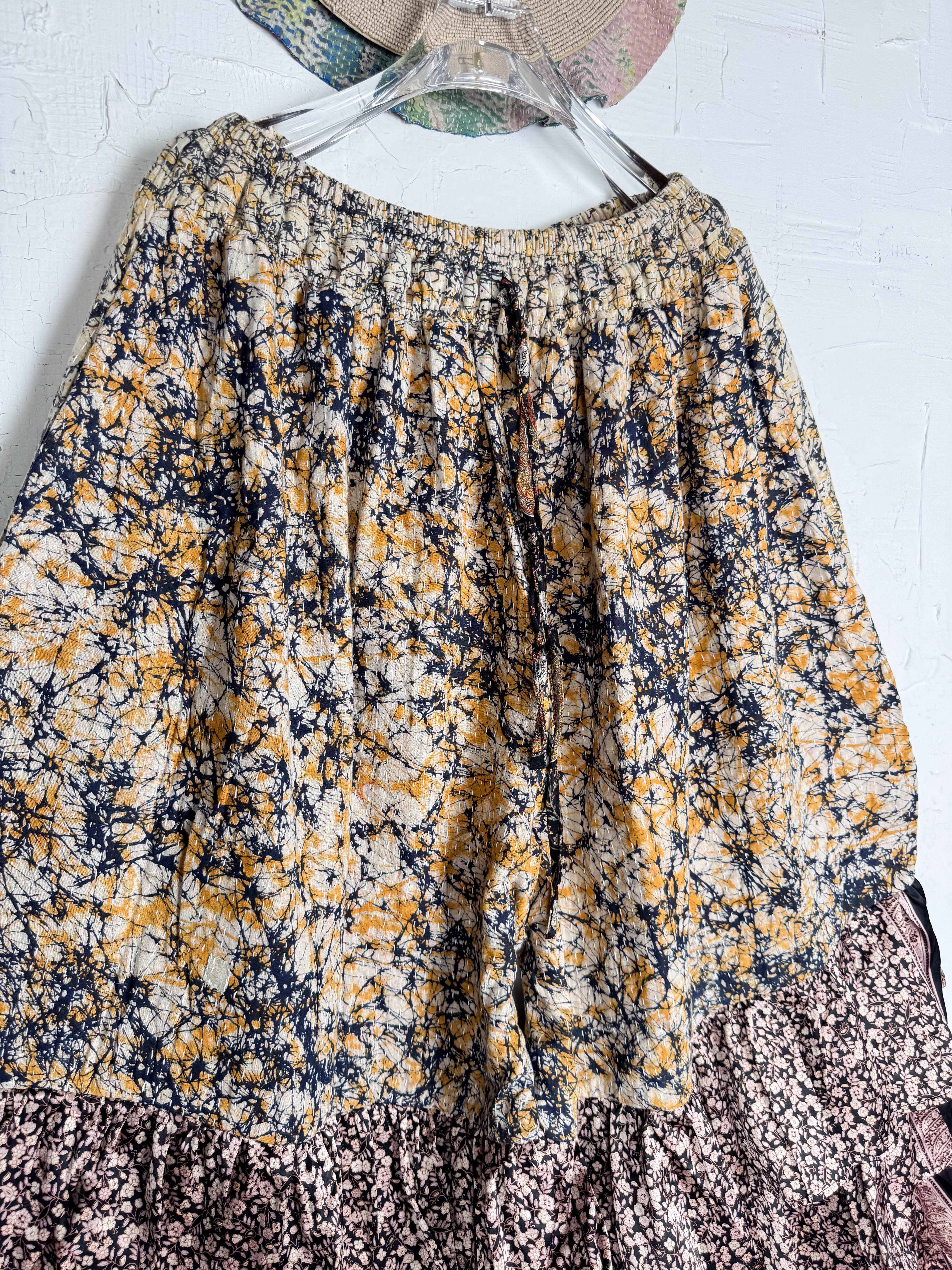Easy wear kantha frill pants - Love Protect Sustain
