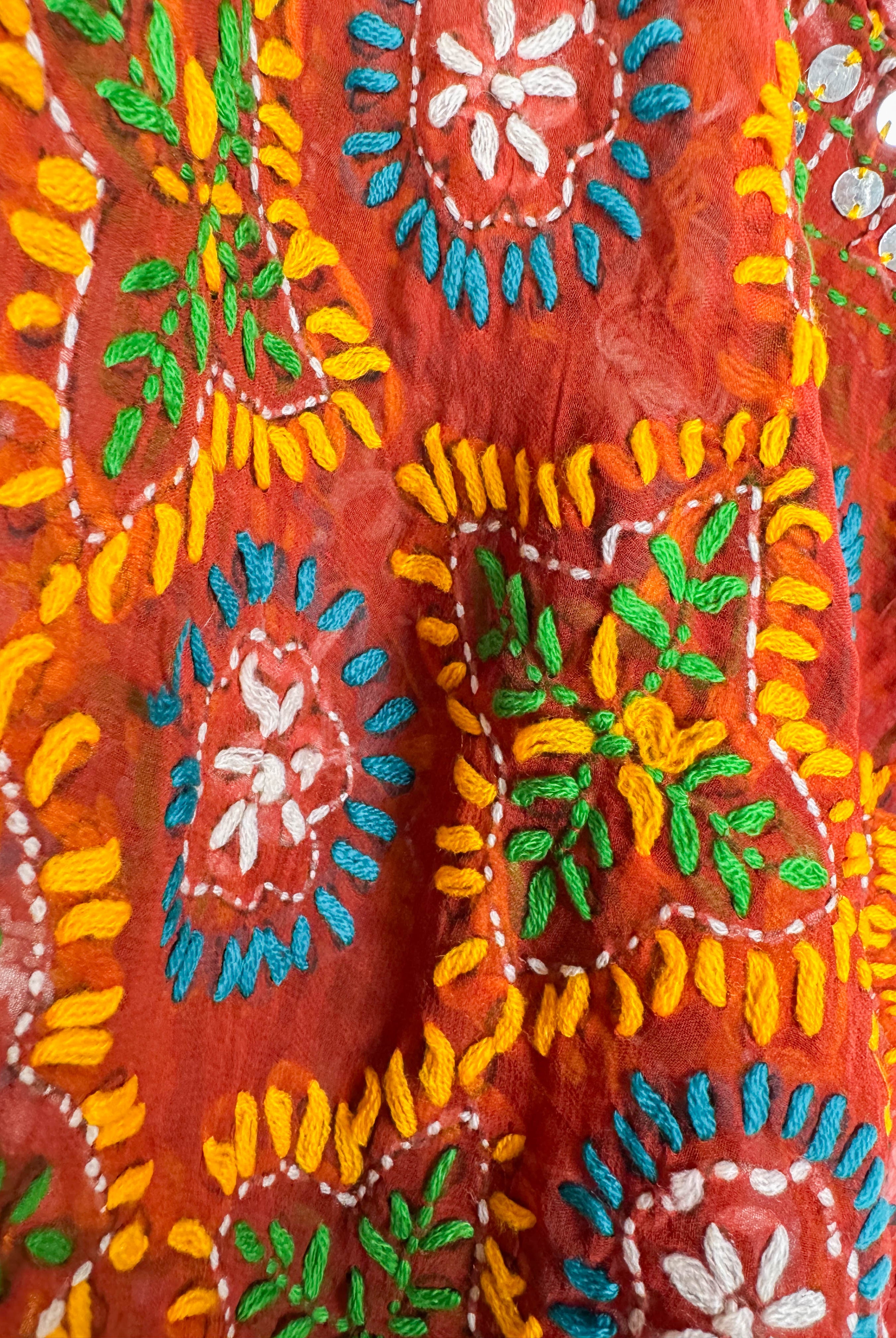 Embroidered floral kimono - Love Protect Sustain