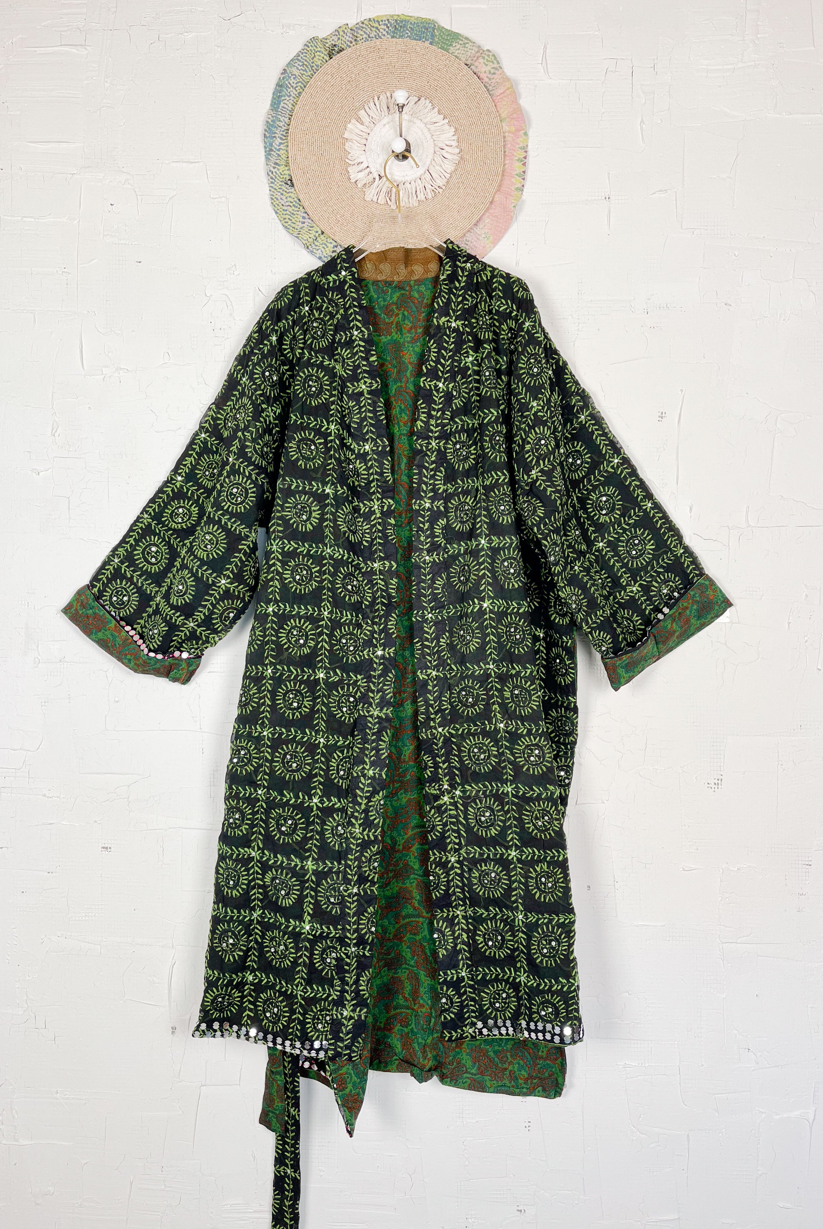 Embroidered kimono - Love Protect Sustain