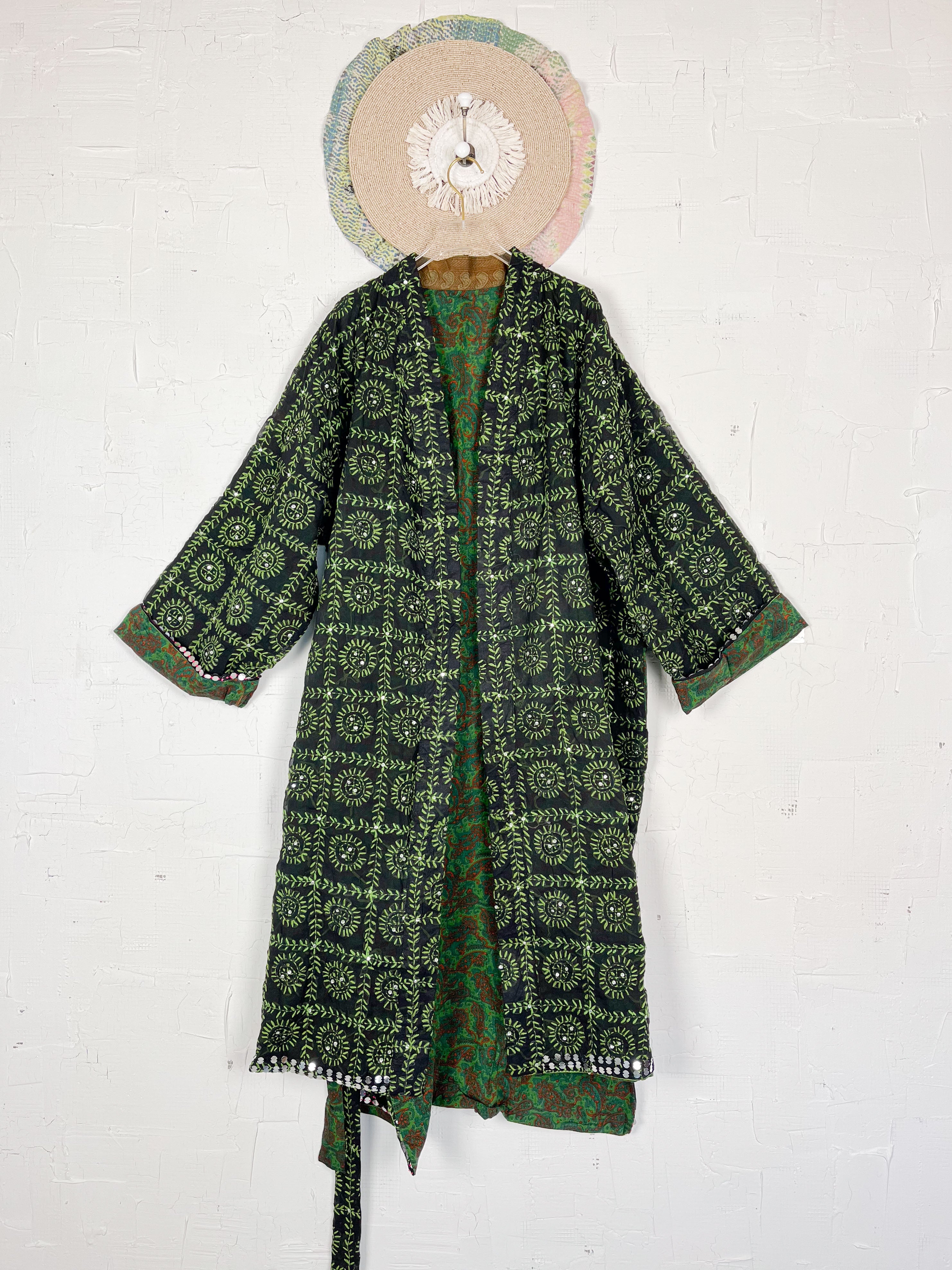 Embroidered kimono - Love Protect Sustain