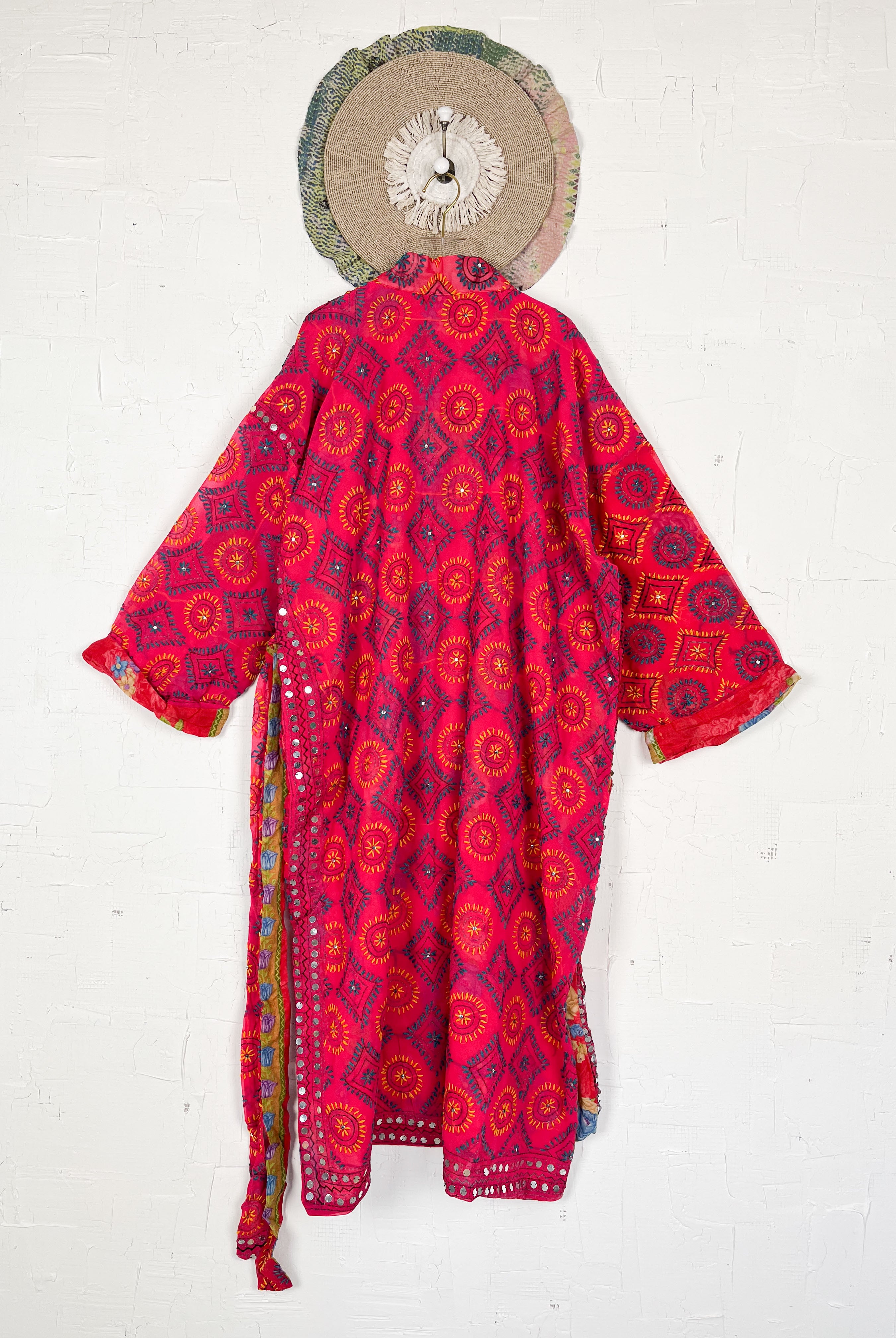 Embroidered kimono - Love Protect Sustain