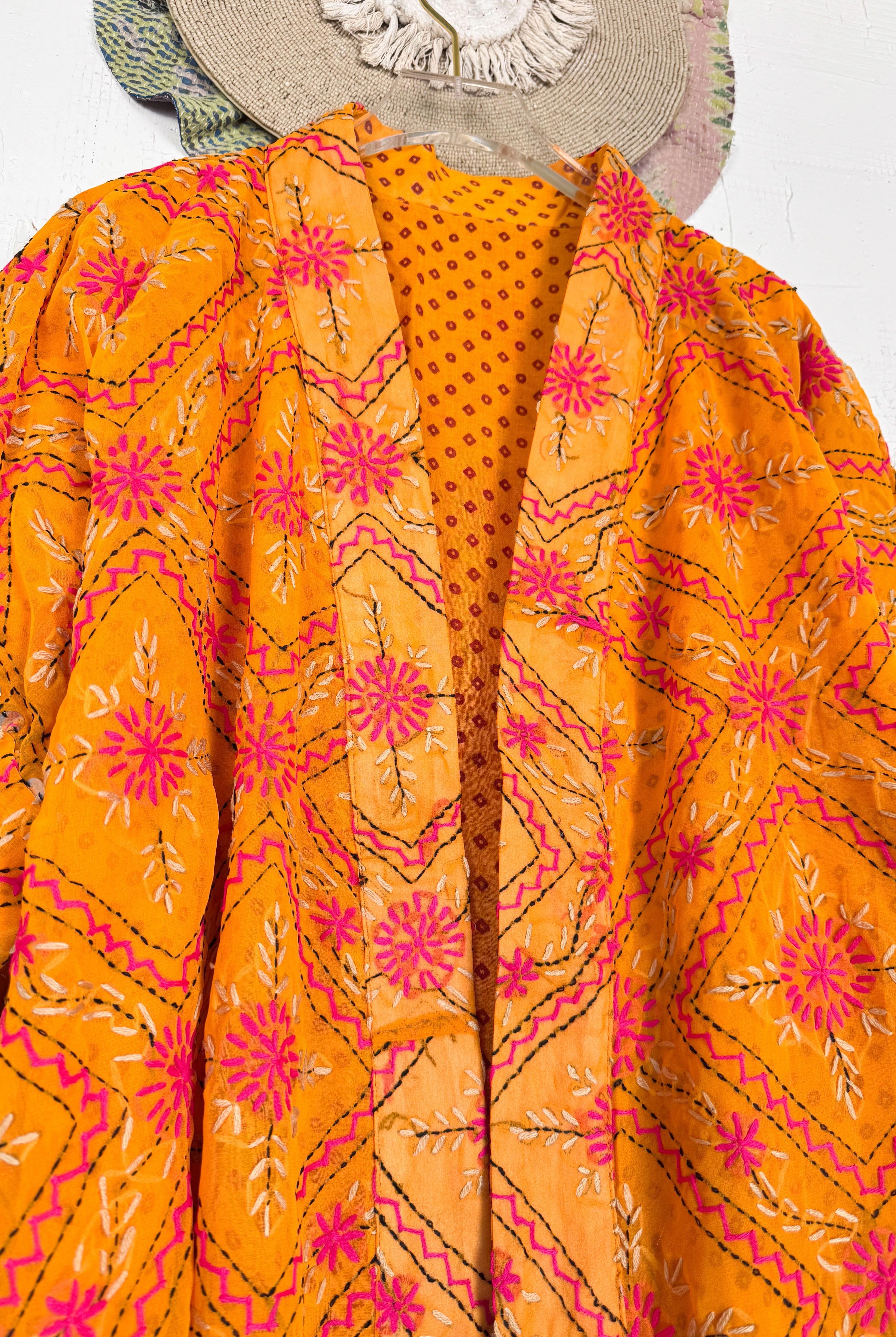 Embroidered kimono - Love Protect Sustain