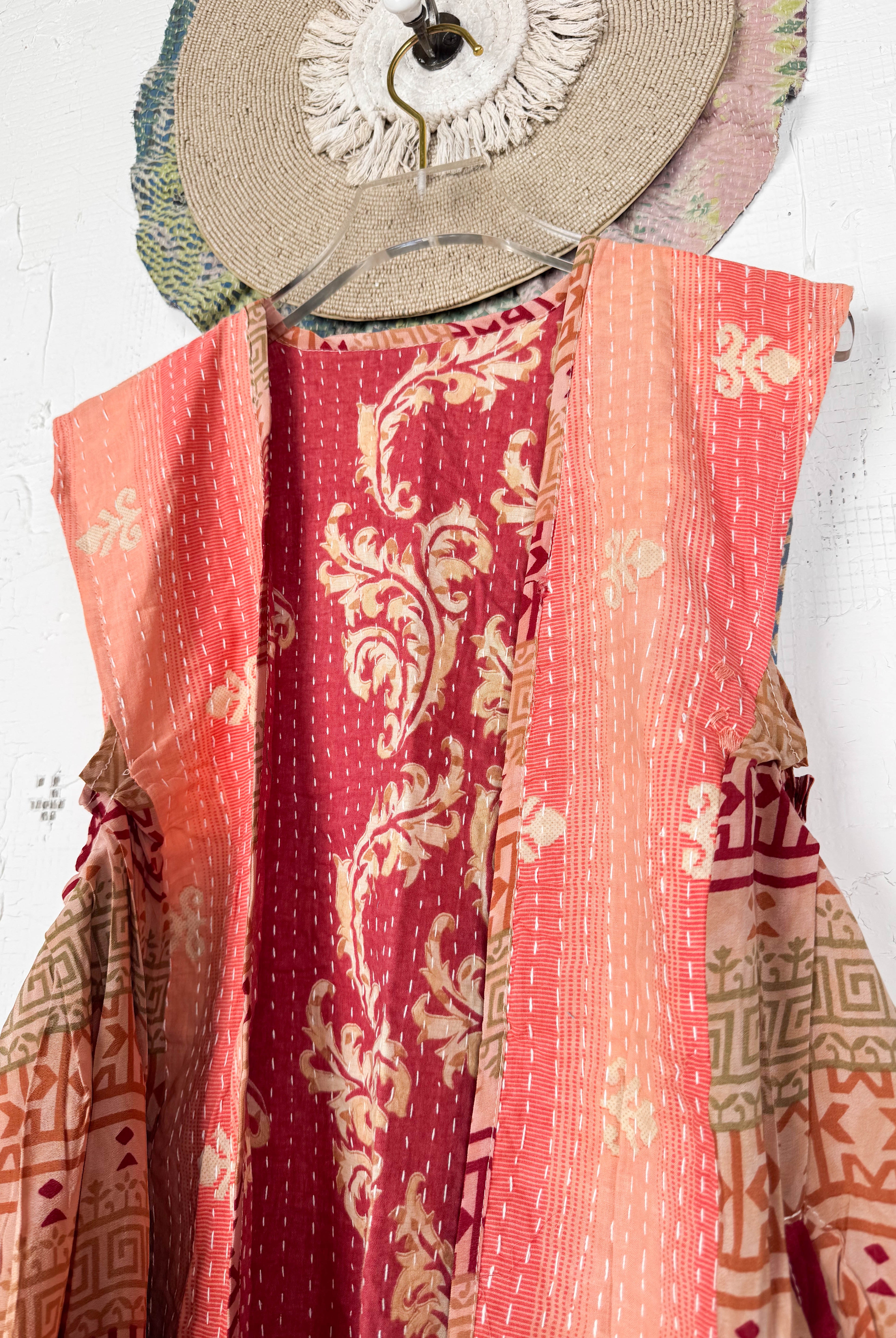 Embroidered silk top - Love Protect Sustain