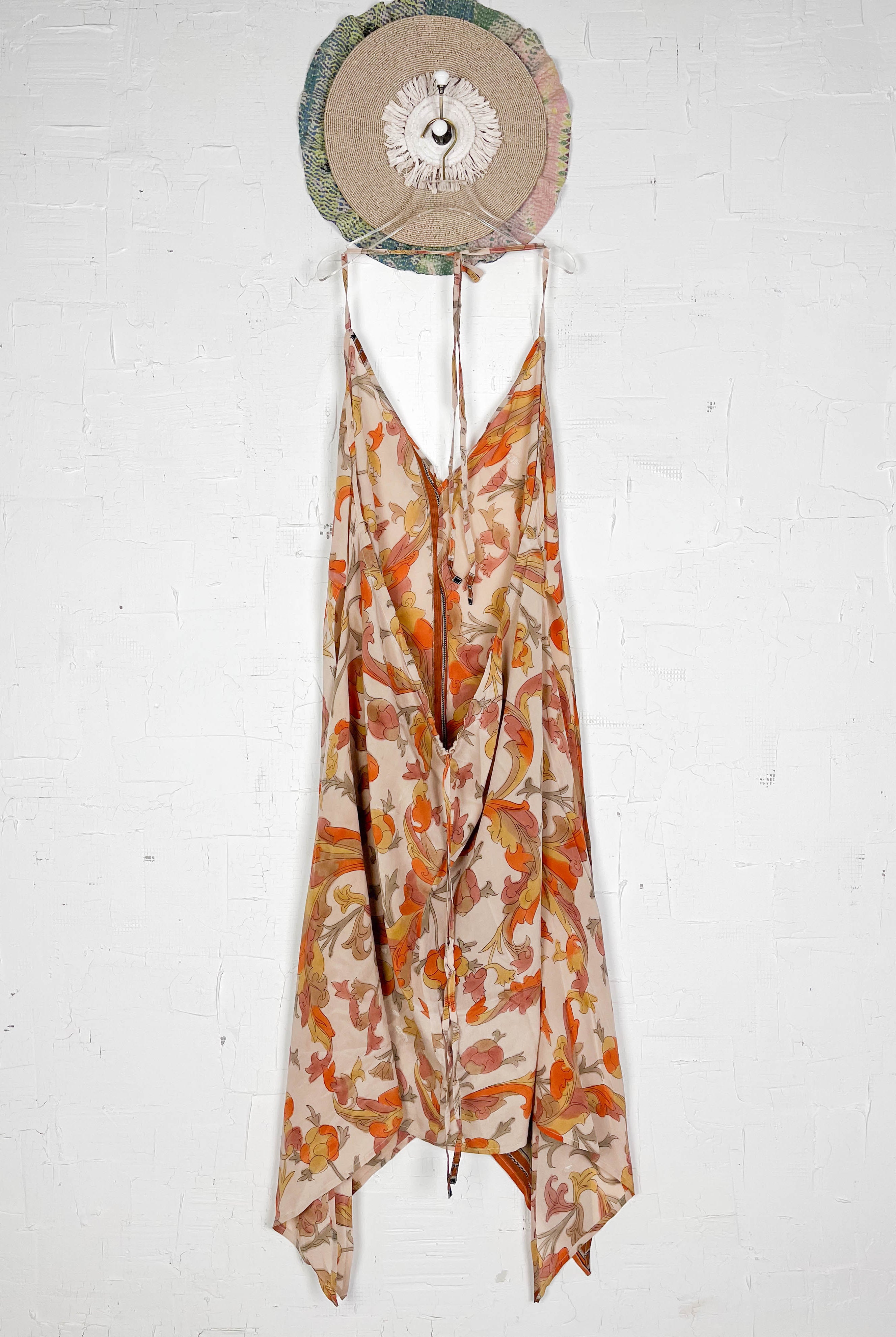 Floral Boho Silk Dress - Love Protect Sustain