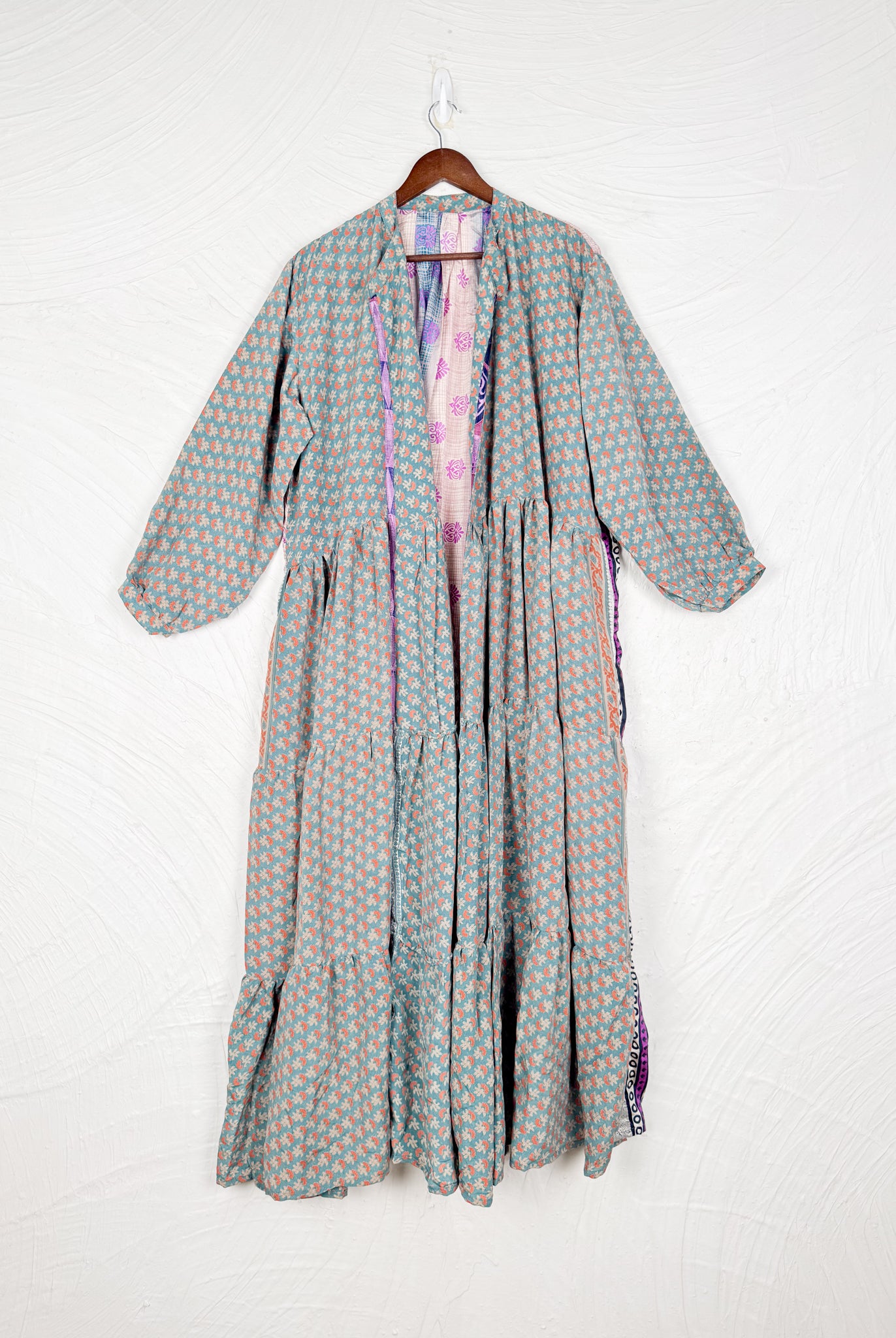 Floral Boho Silk Dress - Love Protect Sustain