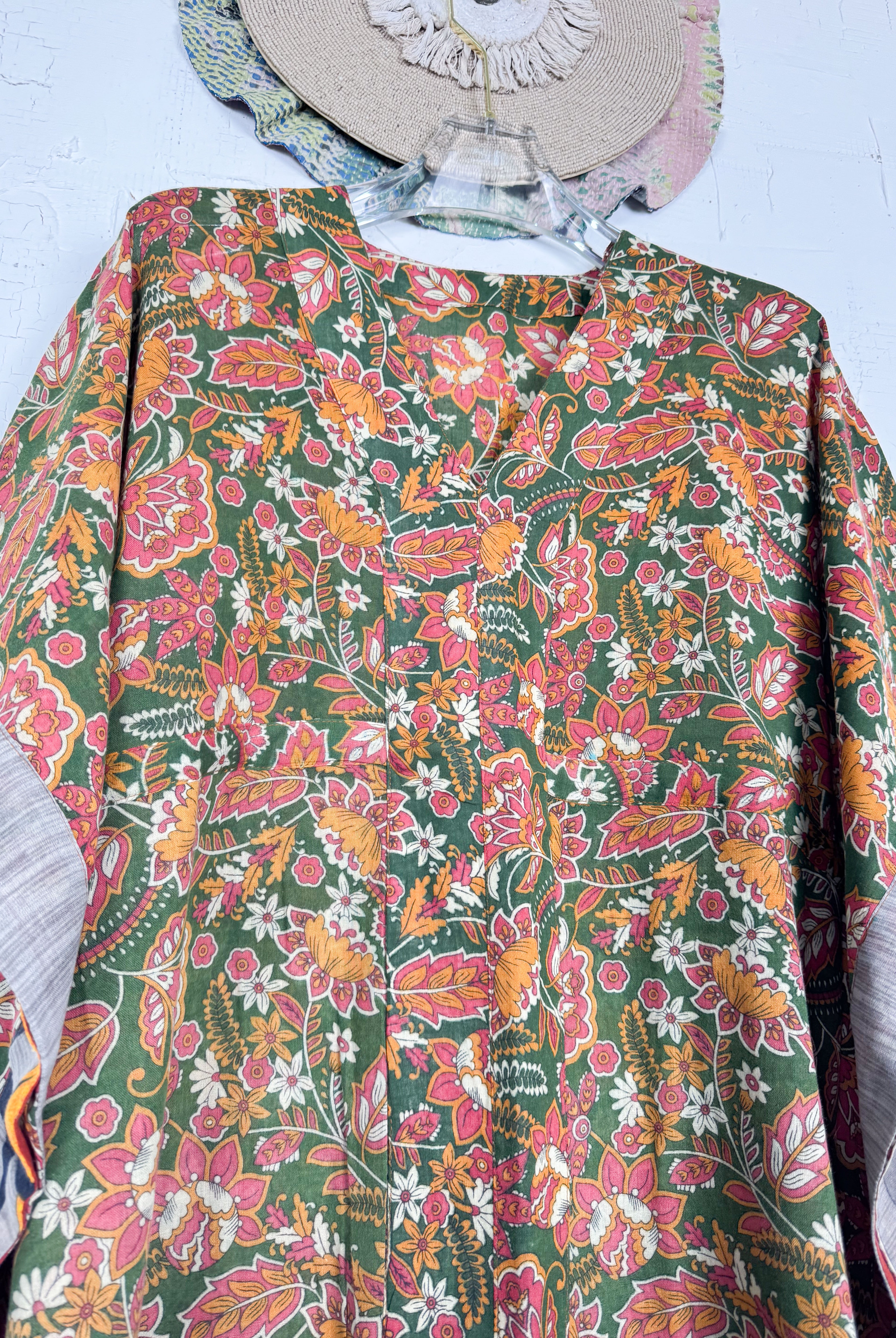 Floral Cotton Kaftan - Love Protect Sustain