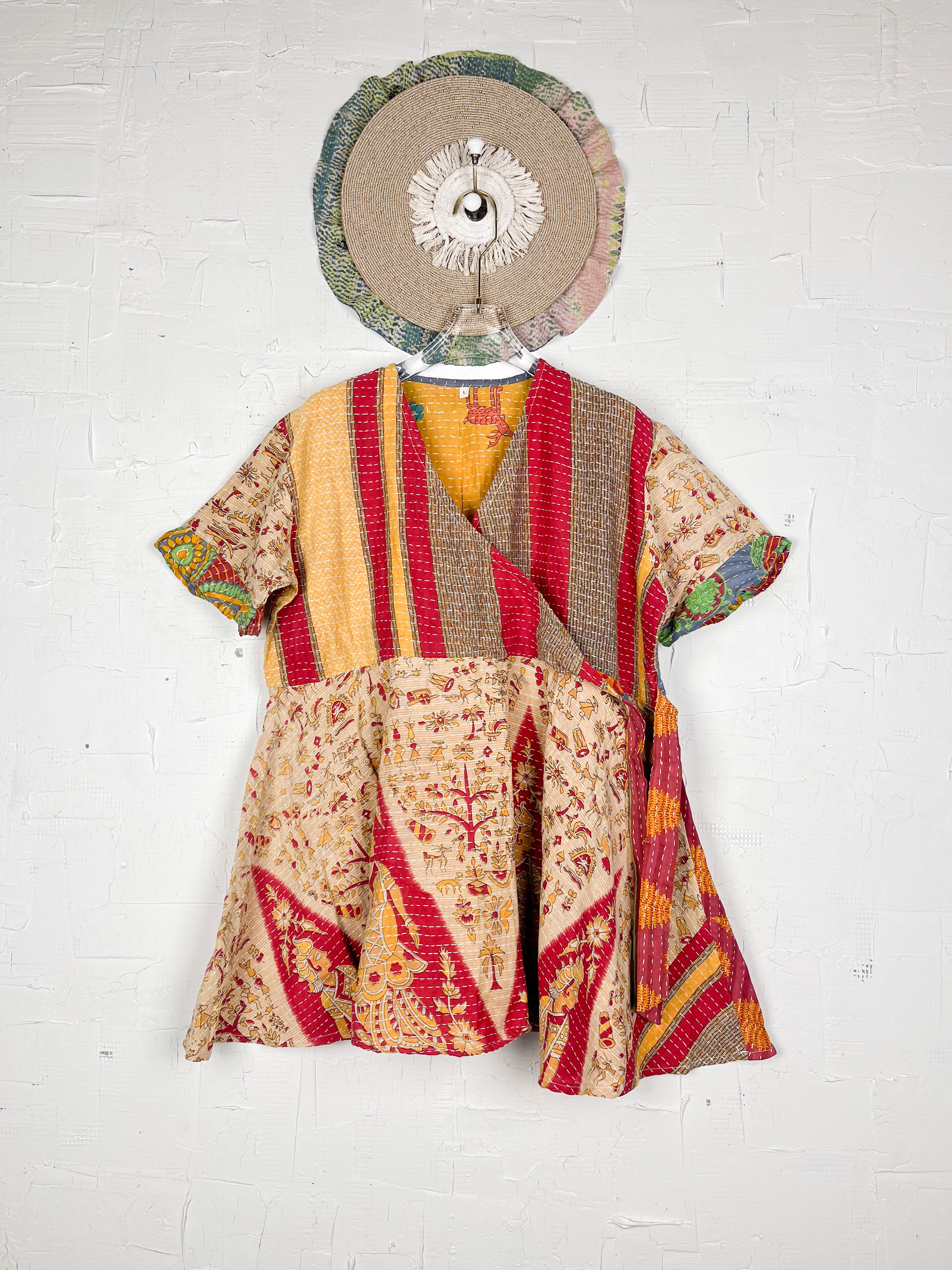 Floral Kantha Dress - Love Protect Sustain