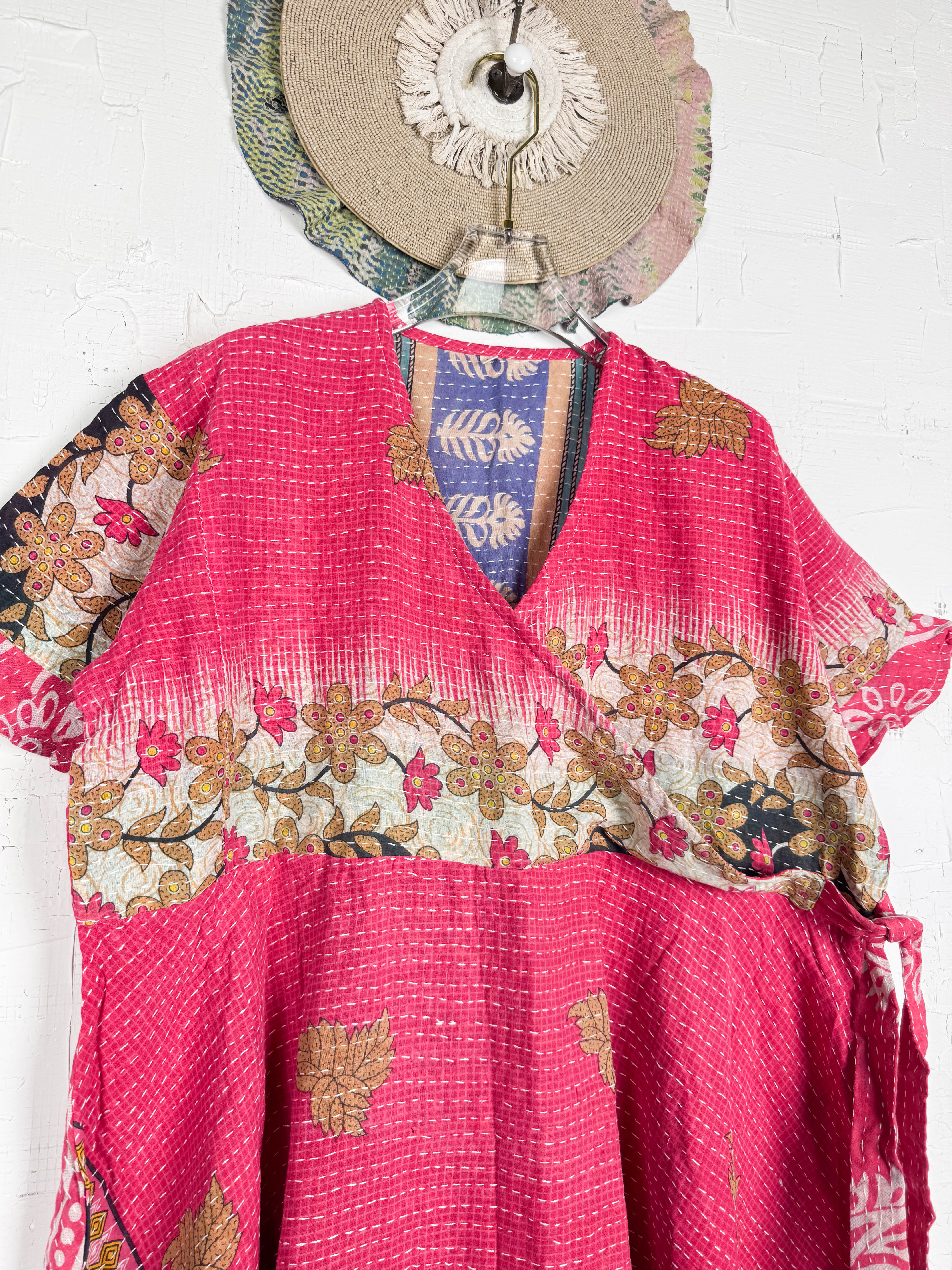 Floral Kantha Dress - Love Protect Sustain