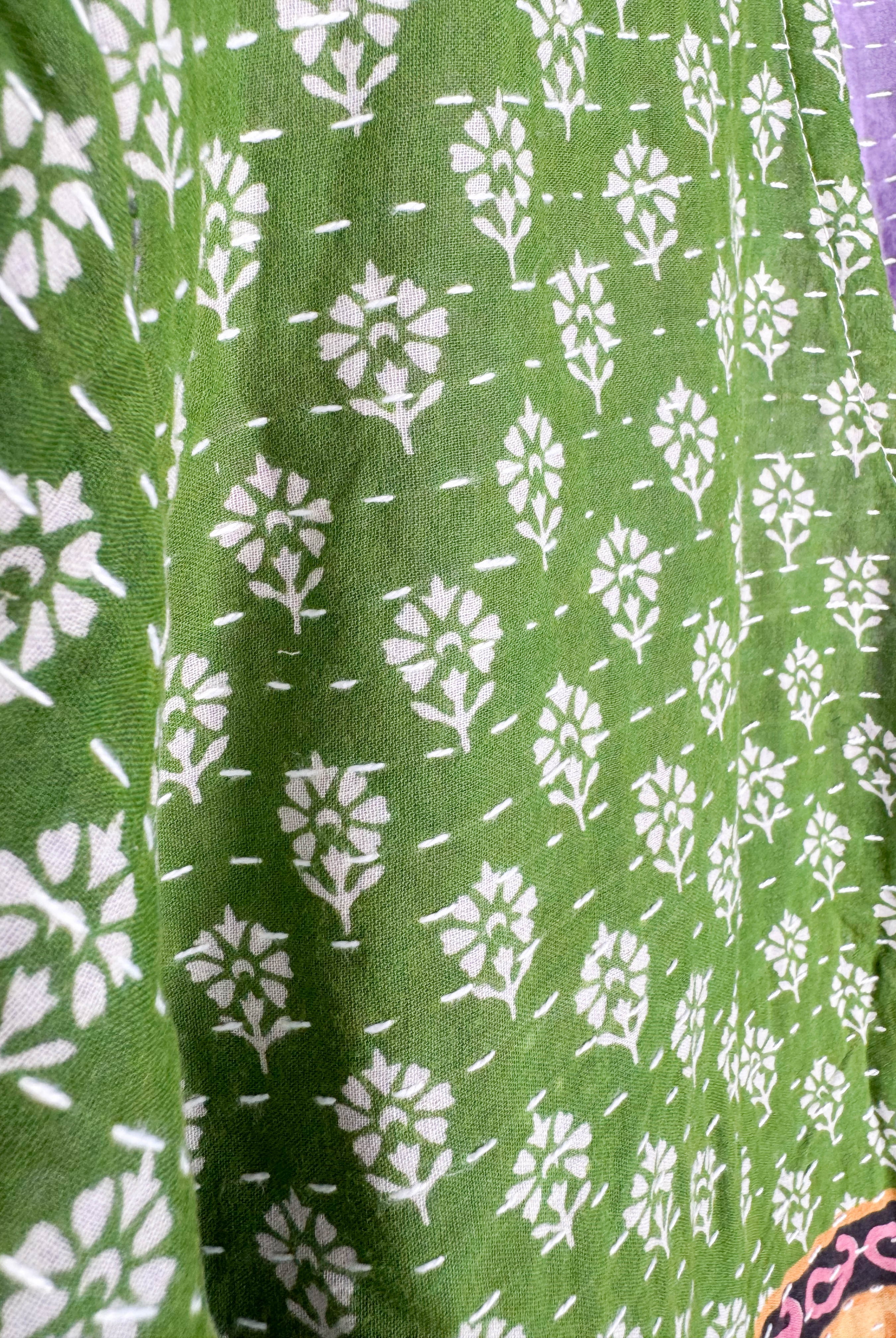 Floral Kantha Wrap Dress - Love Protect Sustain