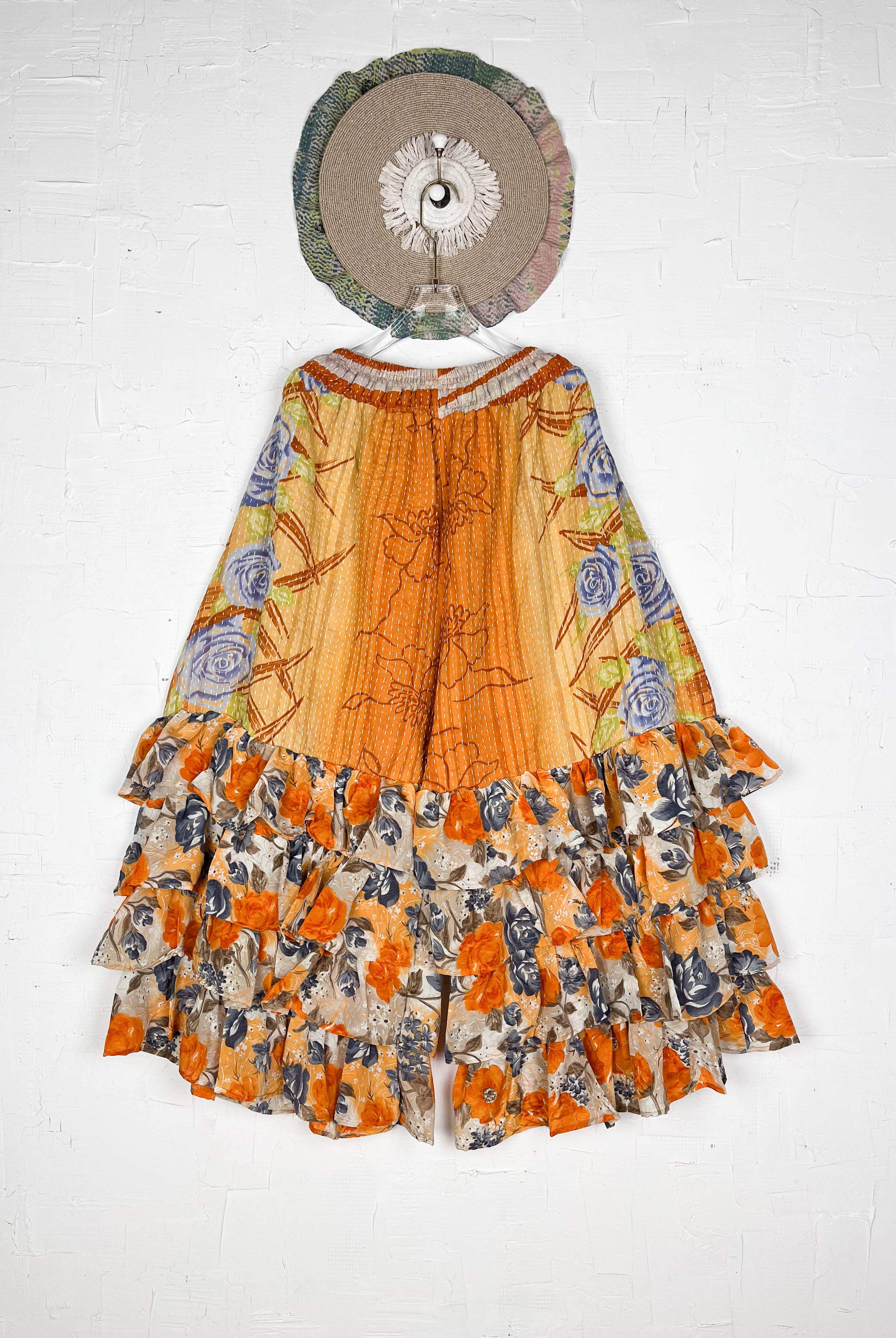 Floral Orange Pants - Love Protect Sustain