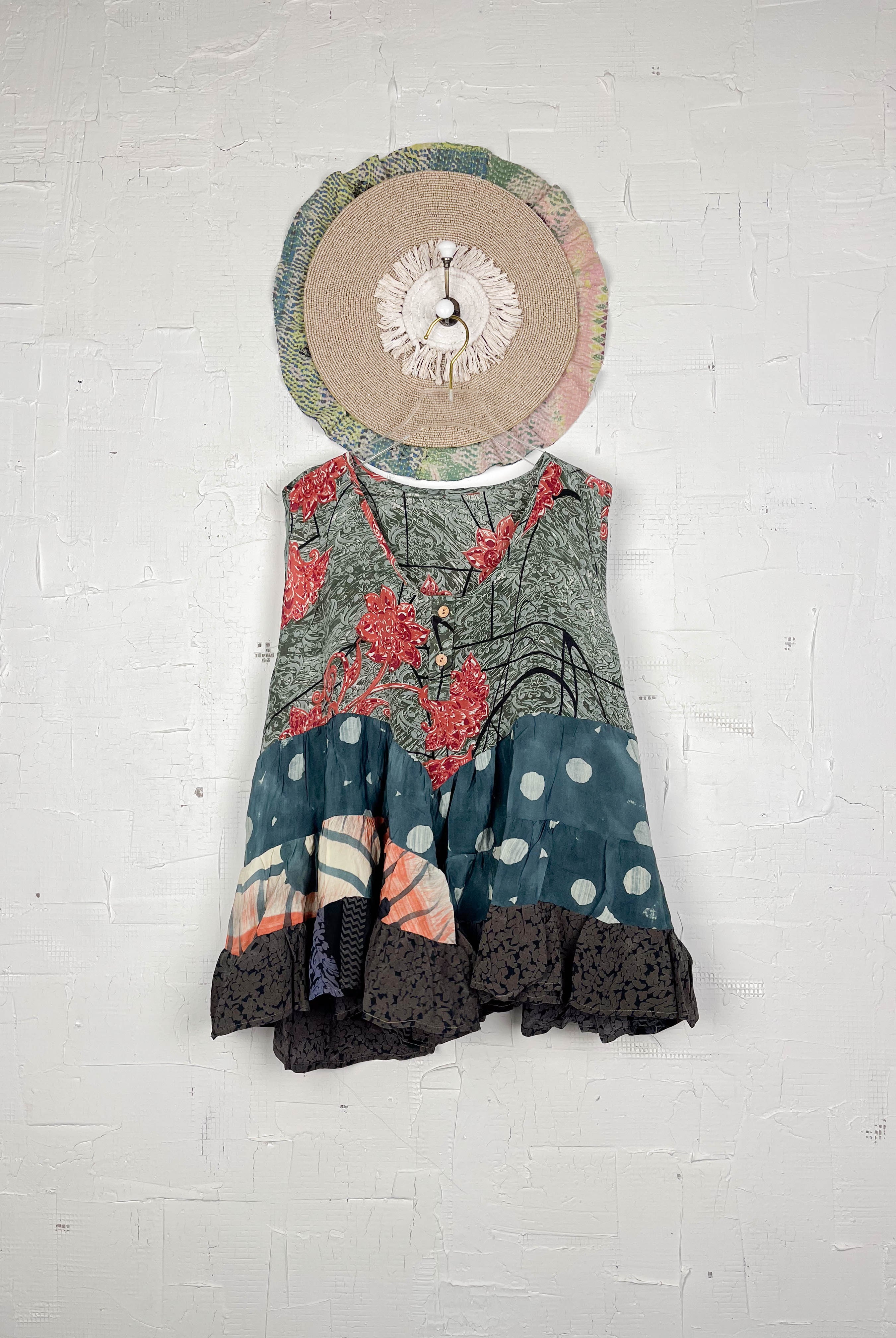 Floral Silk Vest summer - Love Protect Sustain