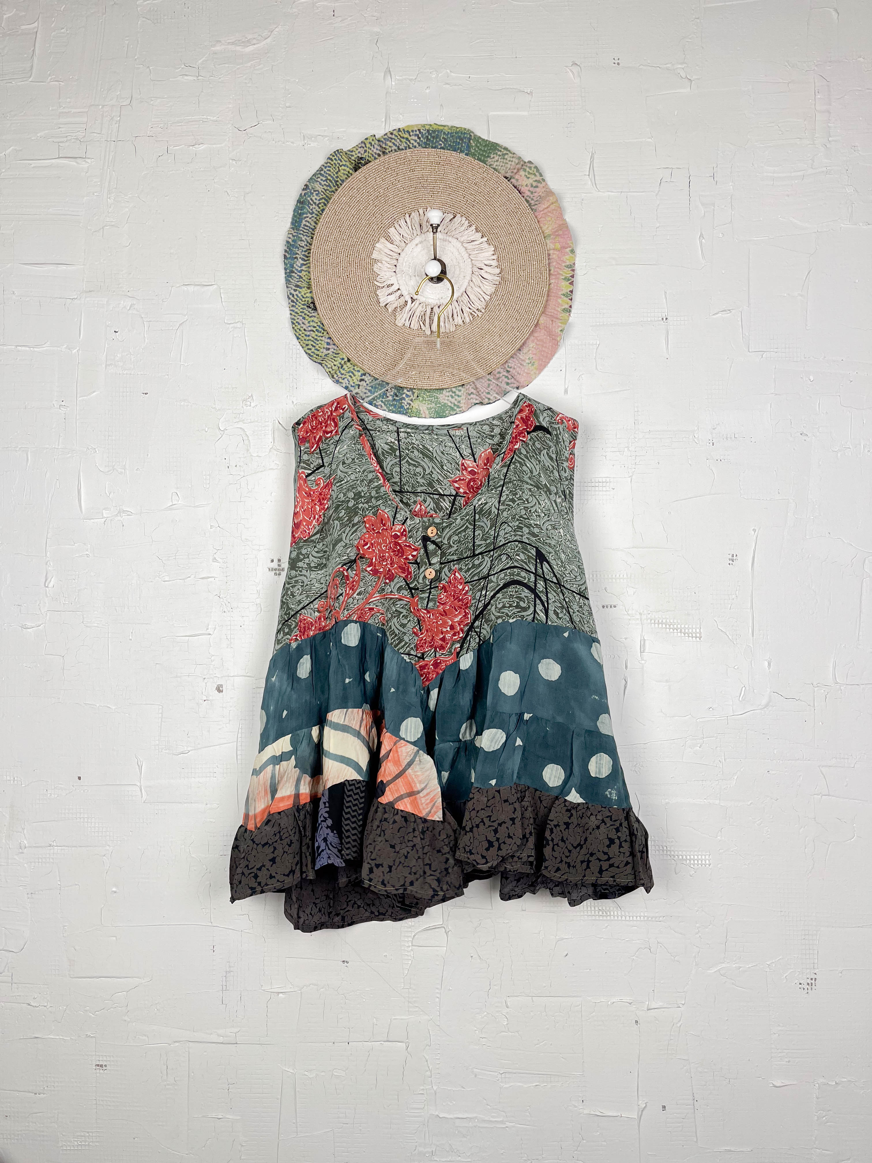 Floral Silk Vest summer - Love Protect Sustain