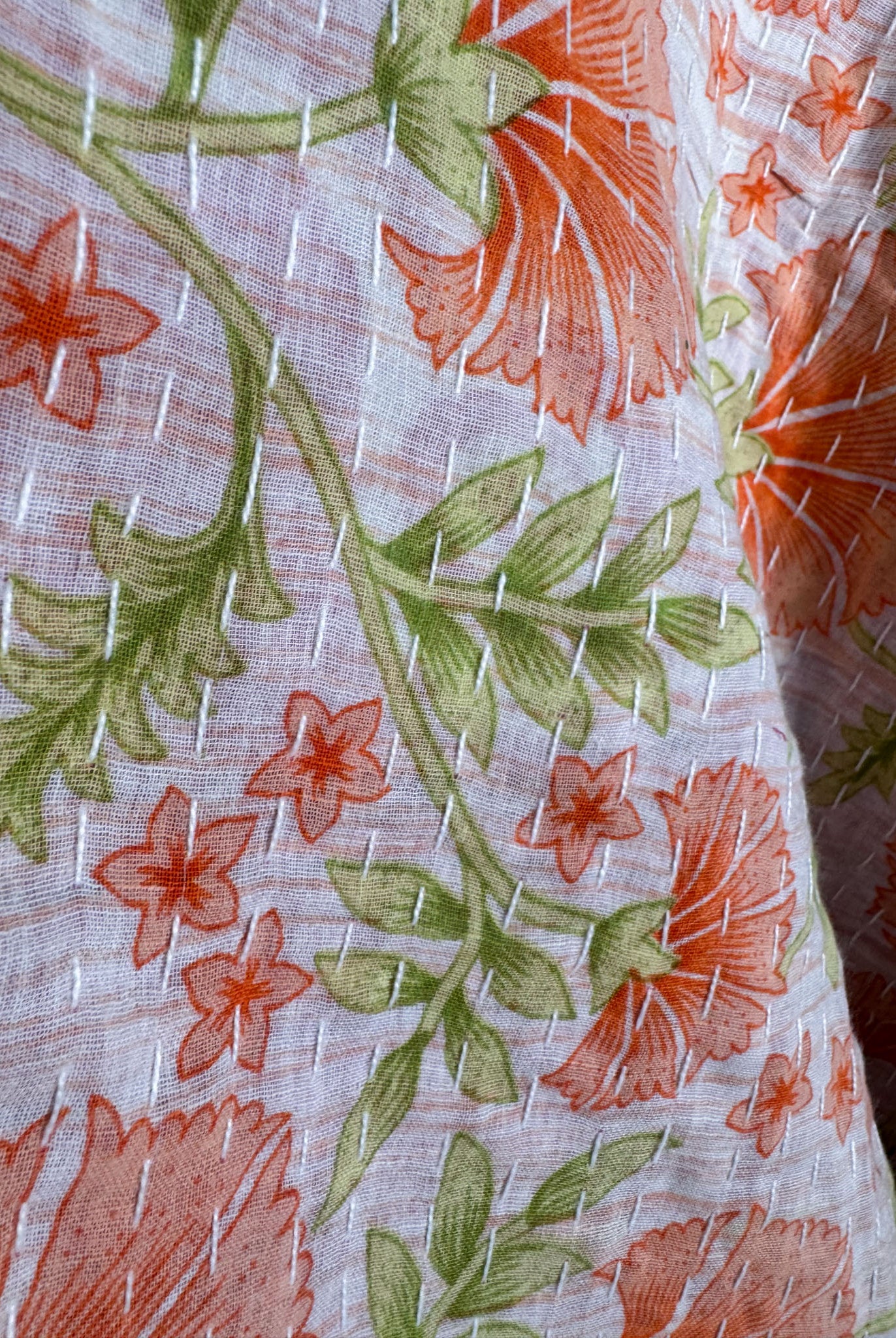 Floral Up cycled Kantha cotton jumpsuit - Love Protect Sustain