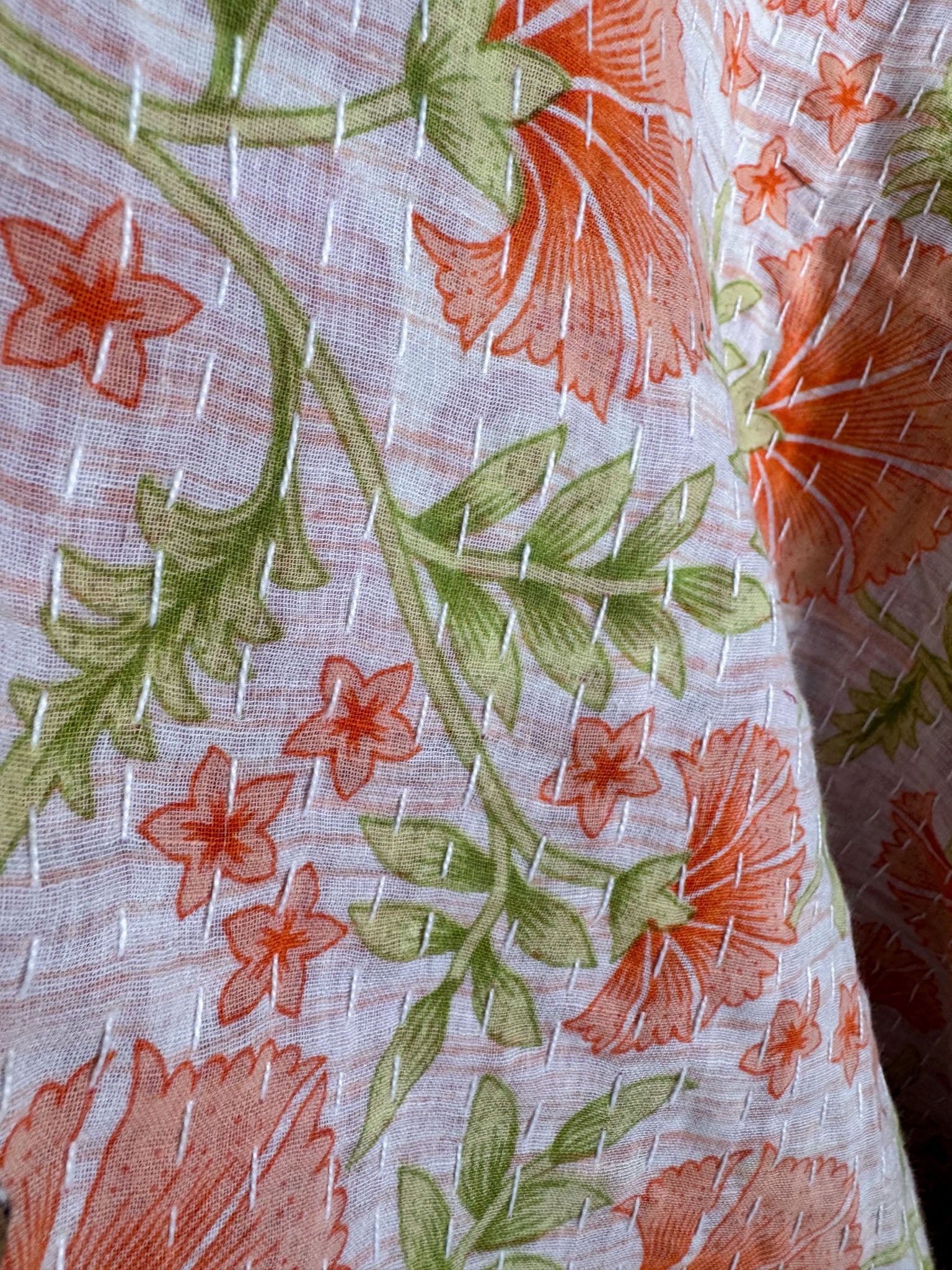 Floral Up cycled Kantha cotton jumpsuit - Love Protect Sustain