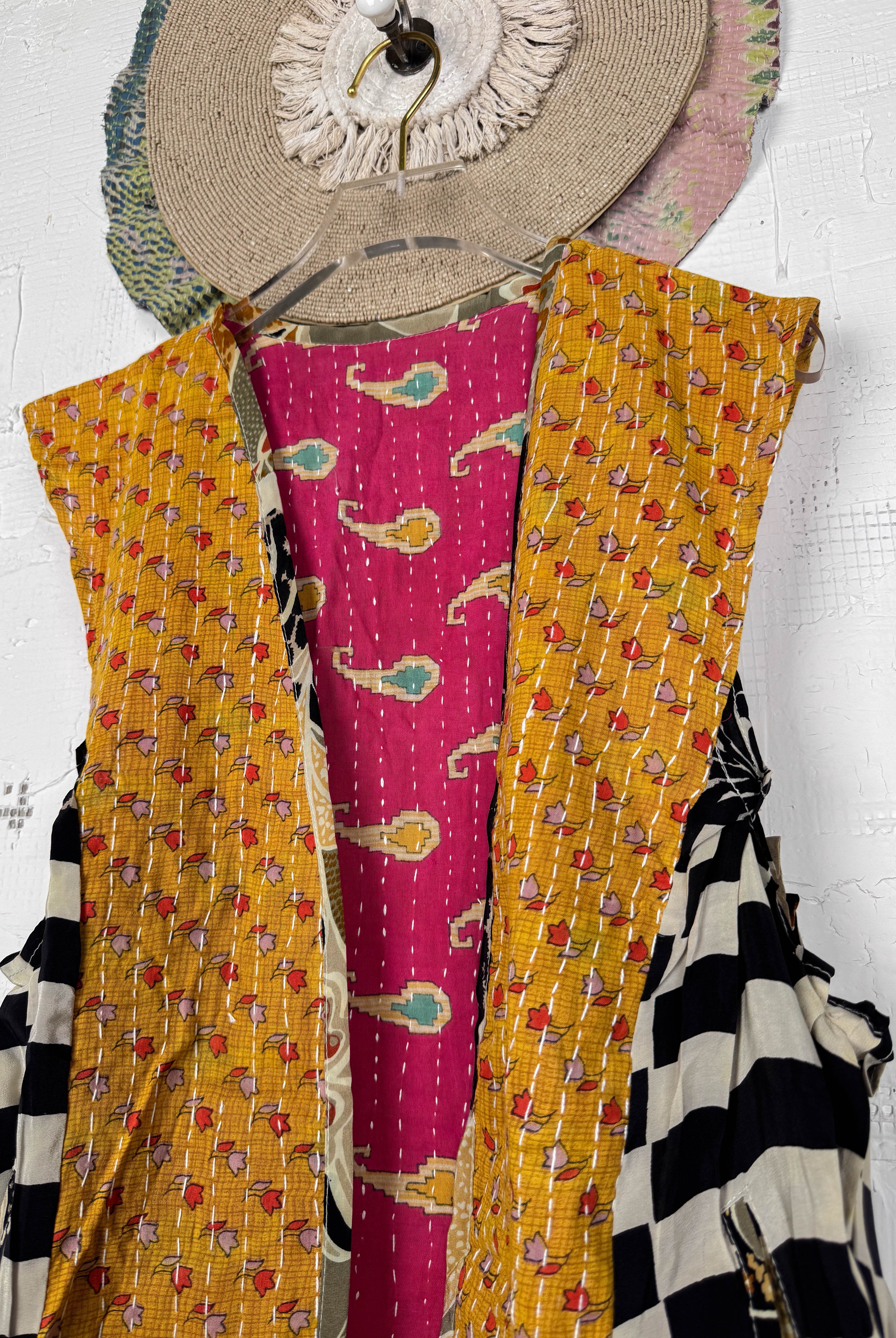 Floral silk vest - Love Protect Sustain