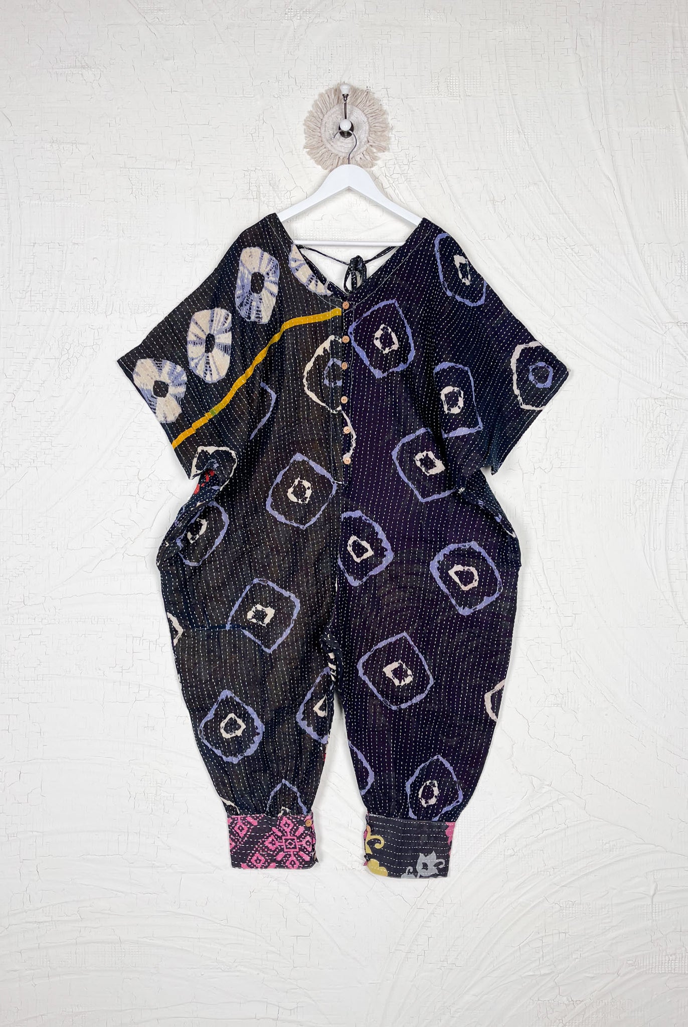 Flowy cotton Kantha jumper - Love Protect Sustain