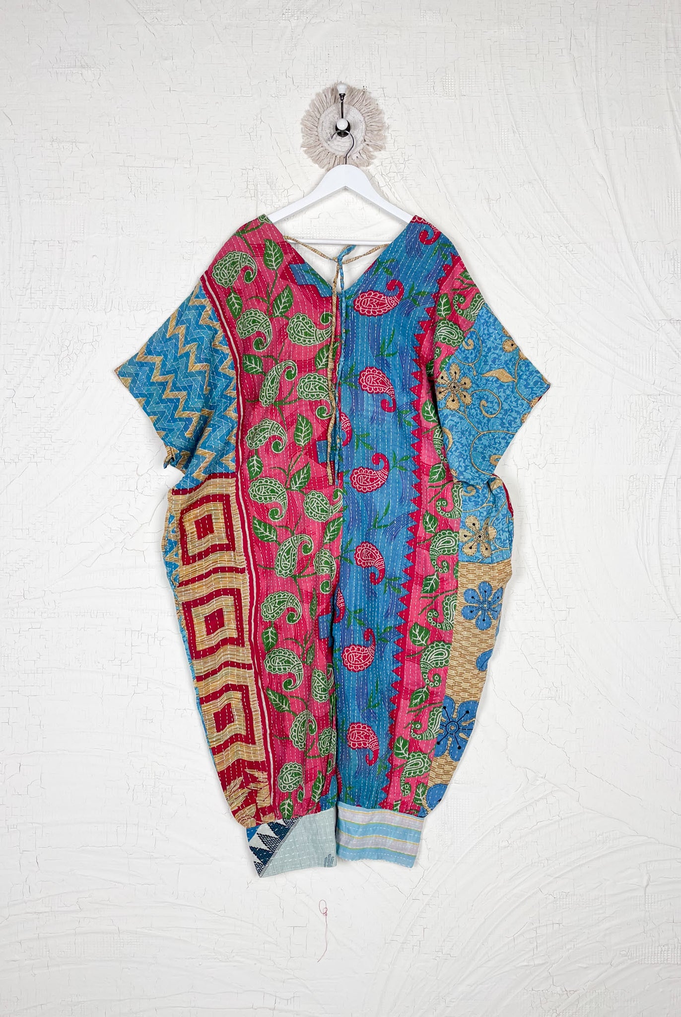 Flowy cotton Kantha jumper - Love Protect Sustain