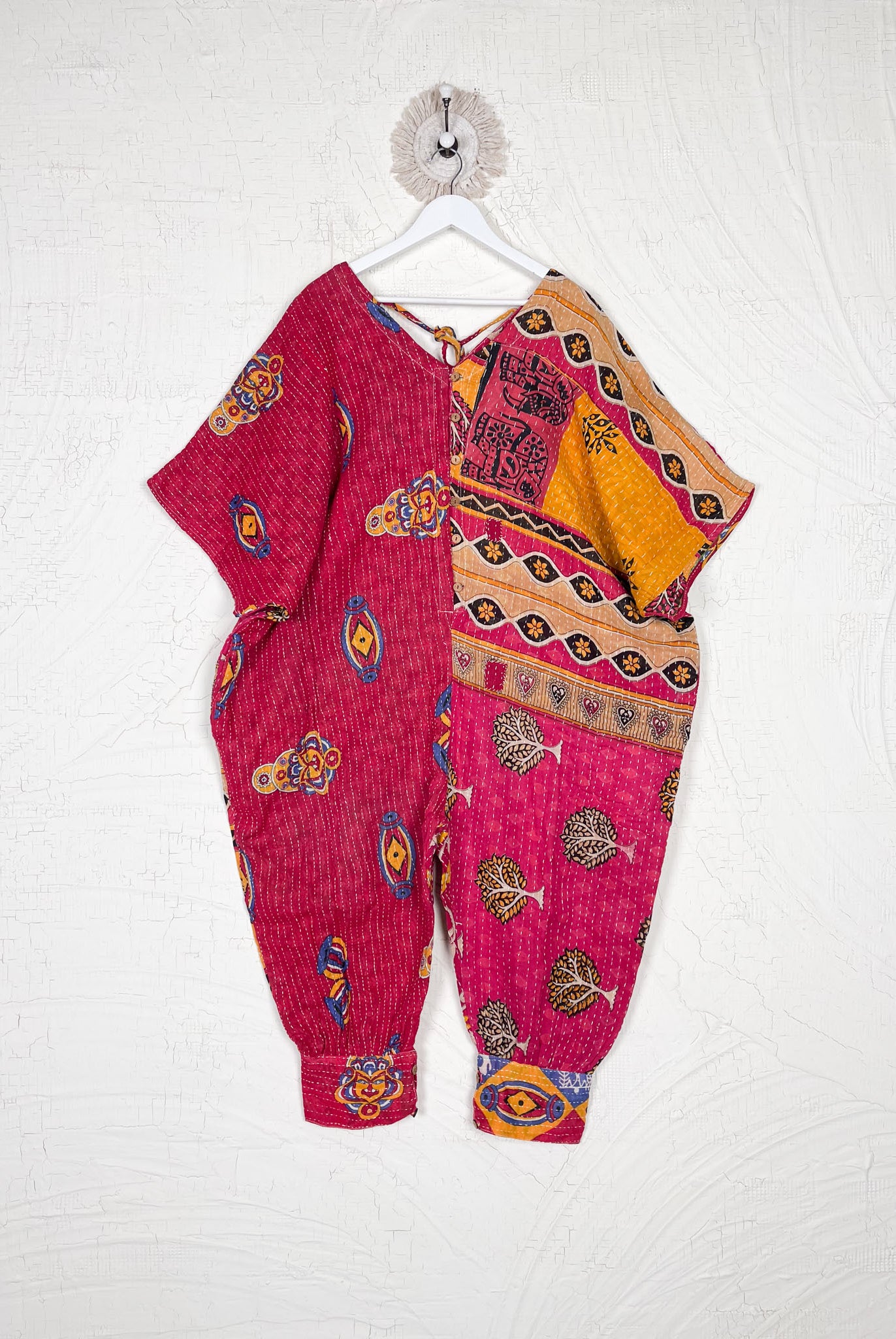 Flowy cotton Kantha jumper - Love Protect Sustain