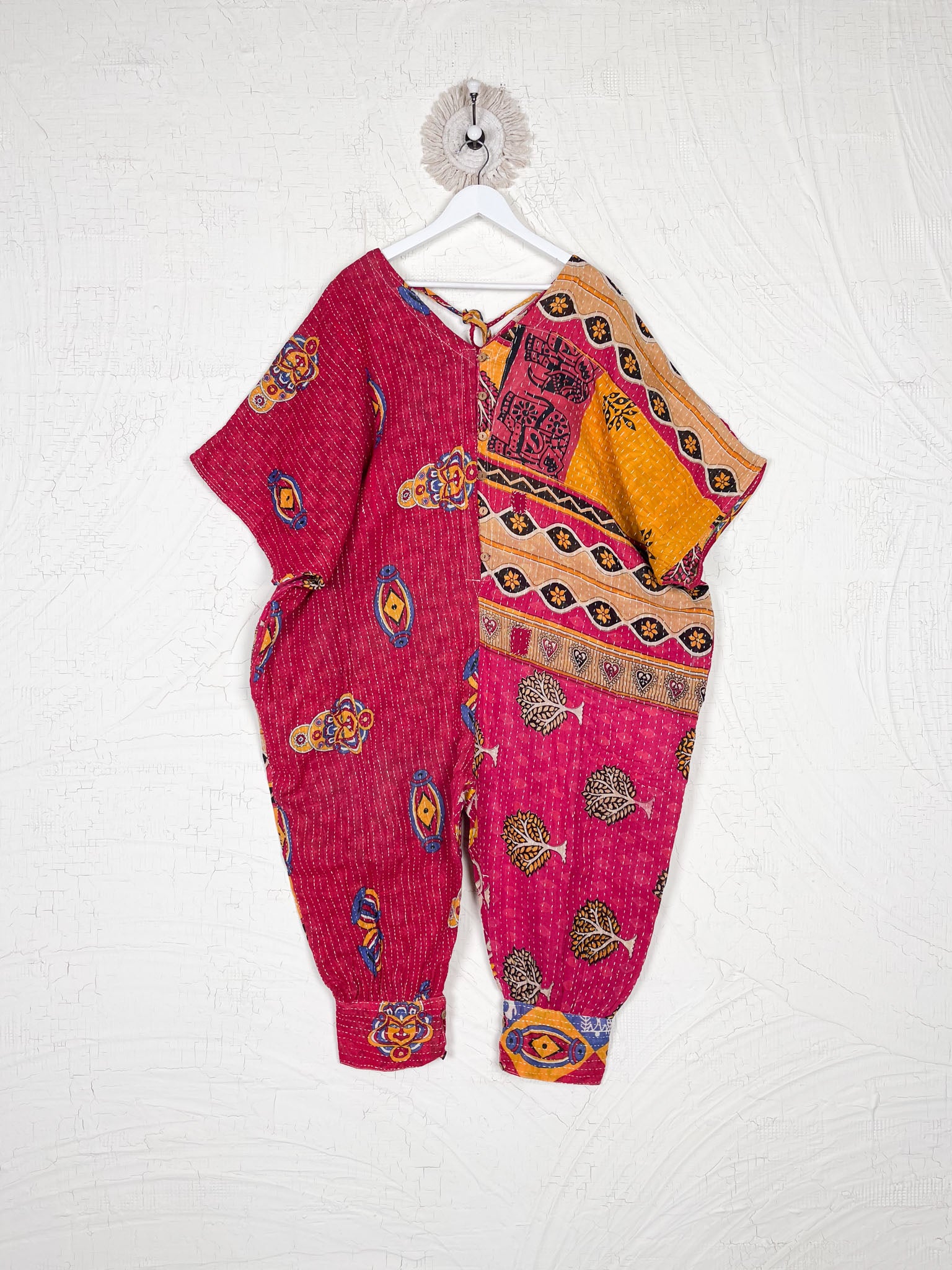 Flowy cotton Kantha jumper - Love Protect Sustain