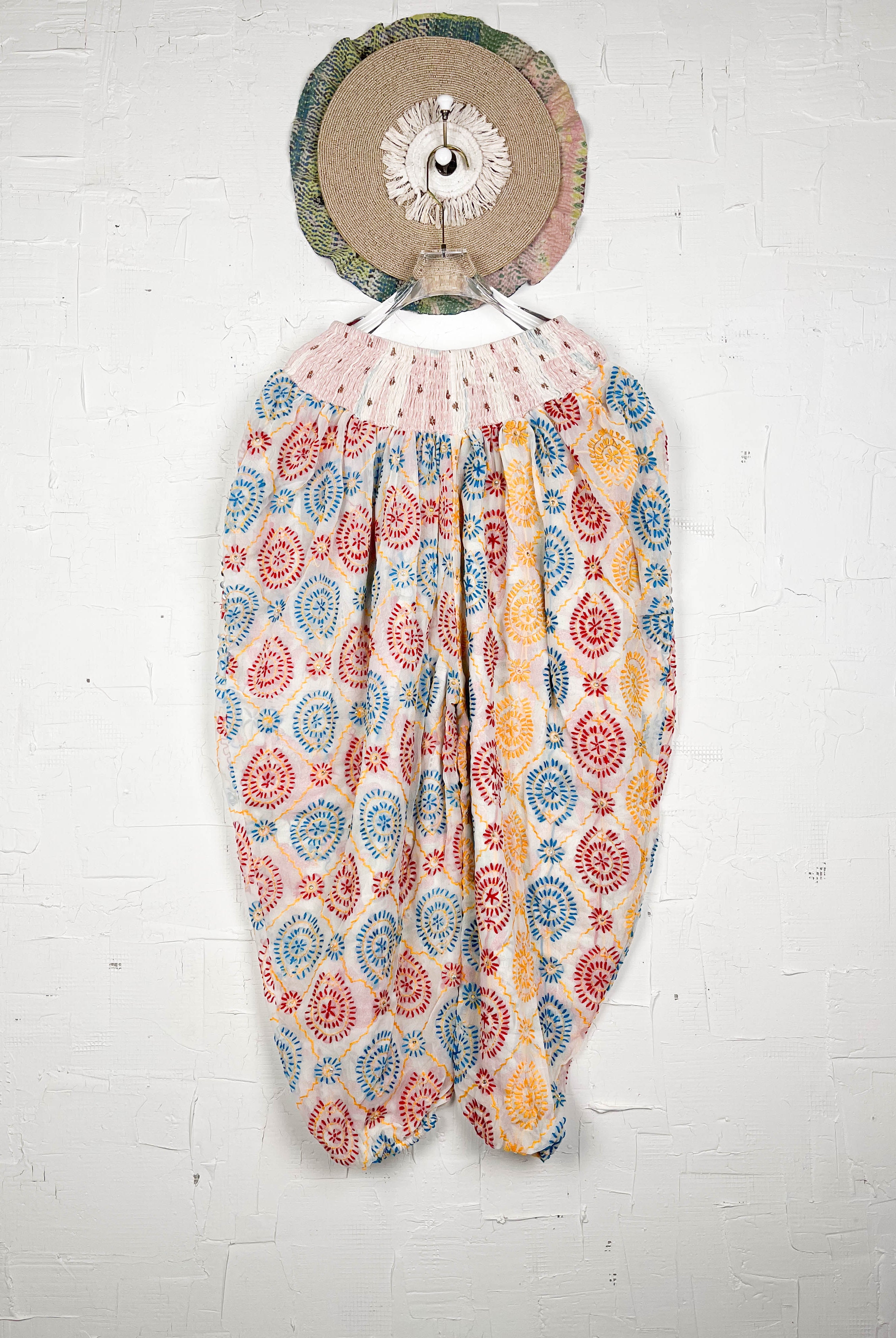 Flowy embroidered pants- Love Protect Sustain