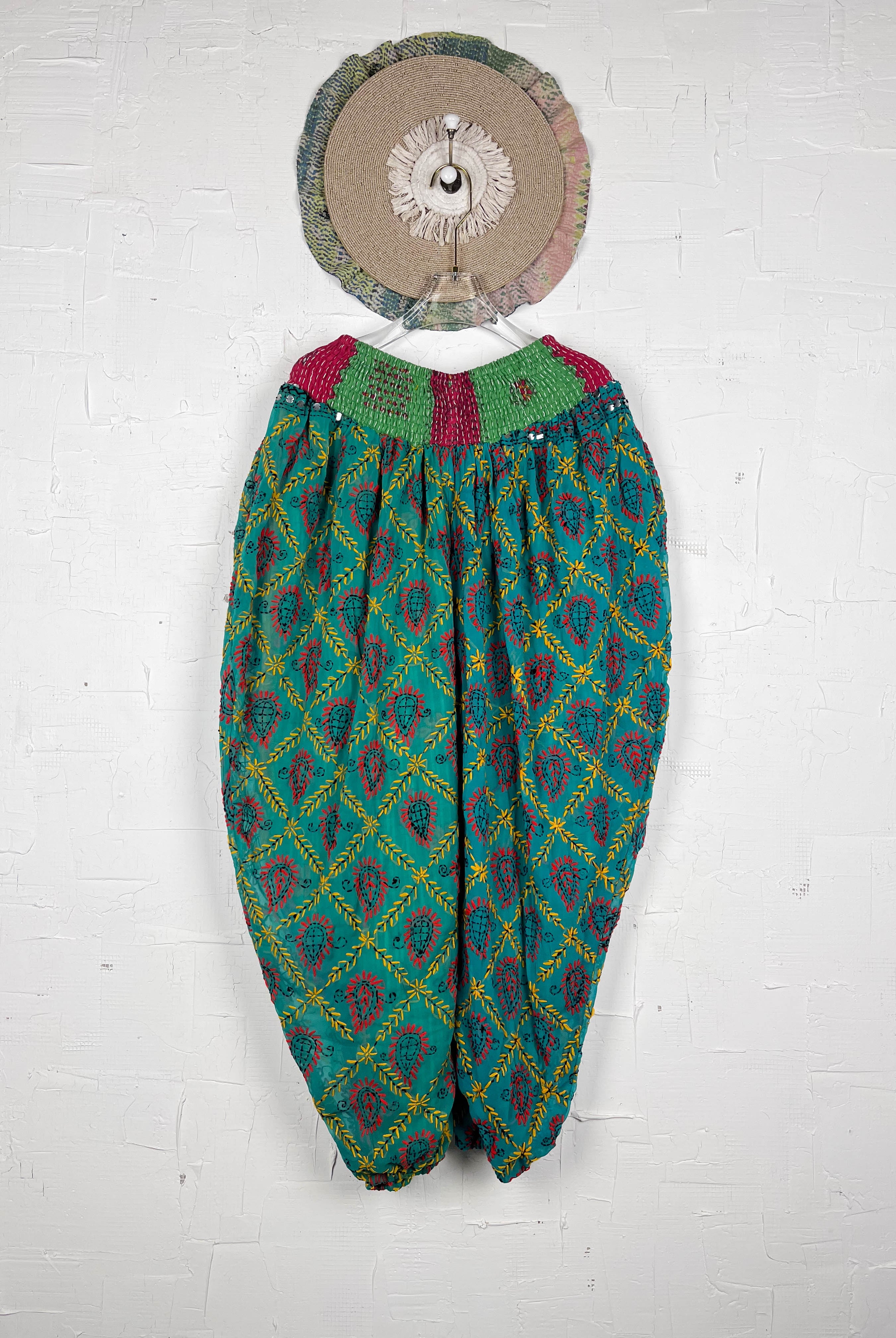 Free size embroidered pants- Love Protect Sustain