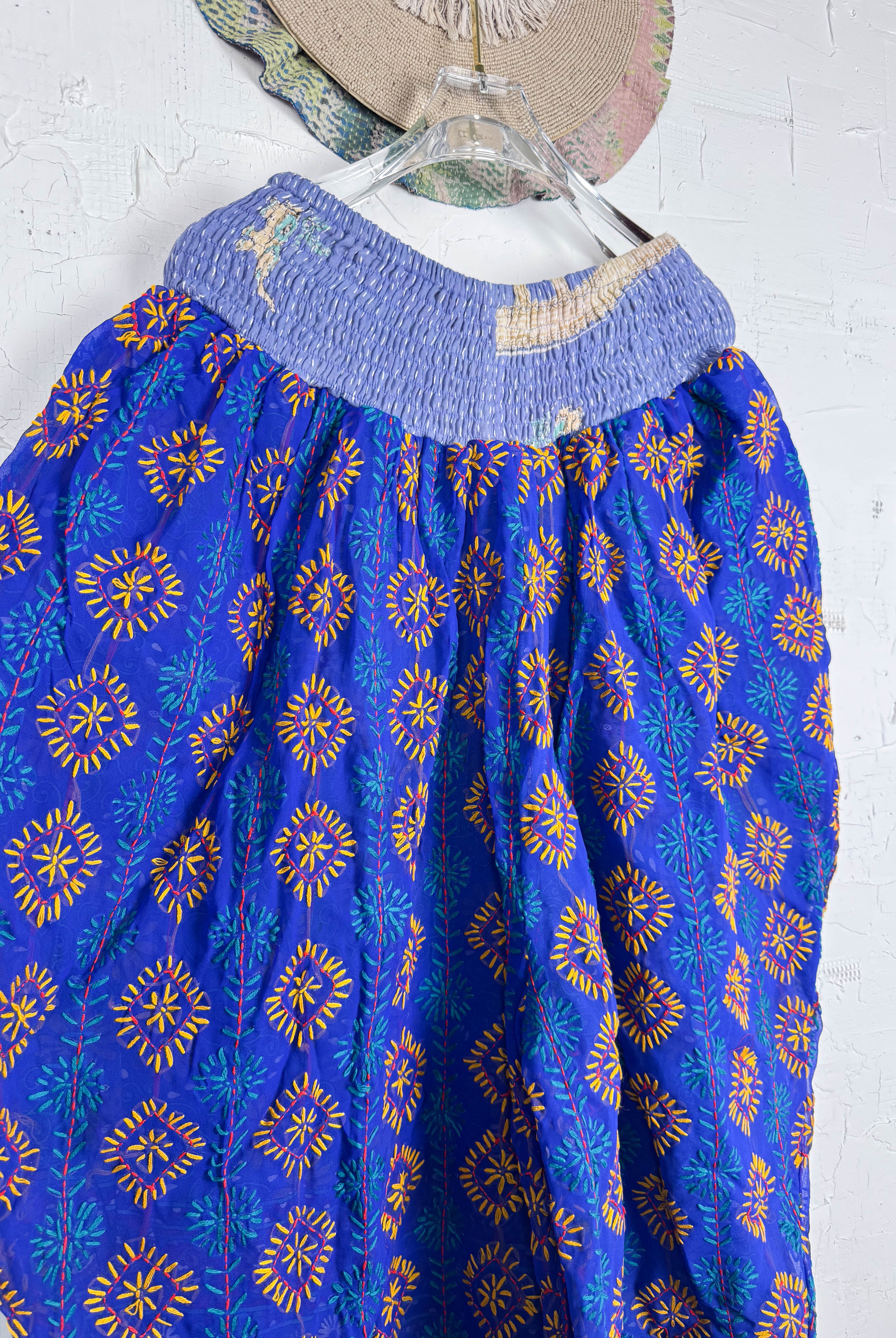 Free size harem pants embroidered- Love Protect Sustain