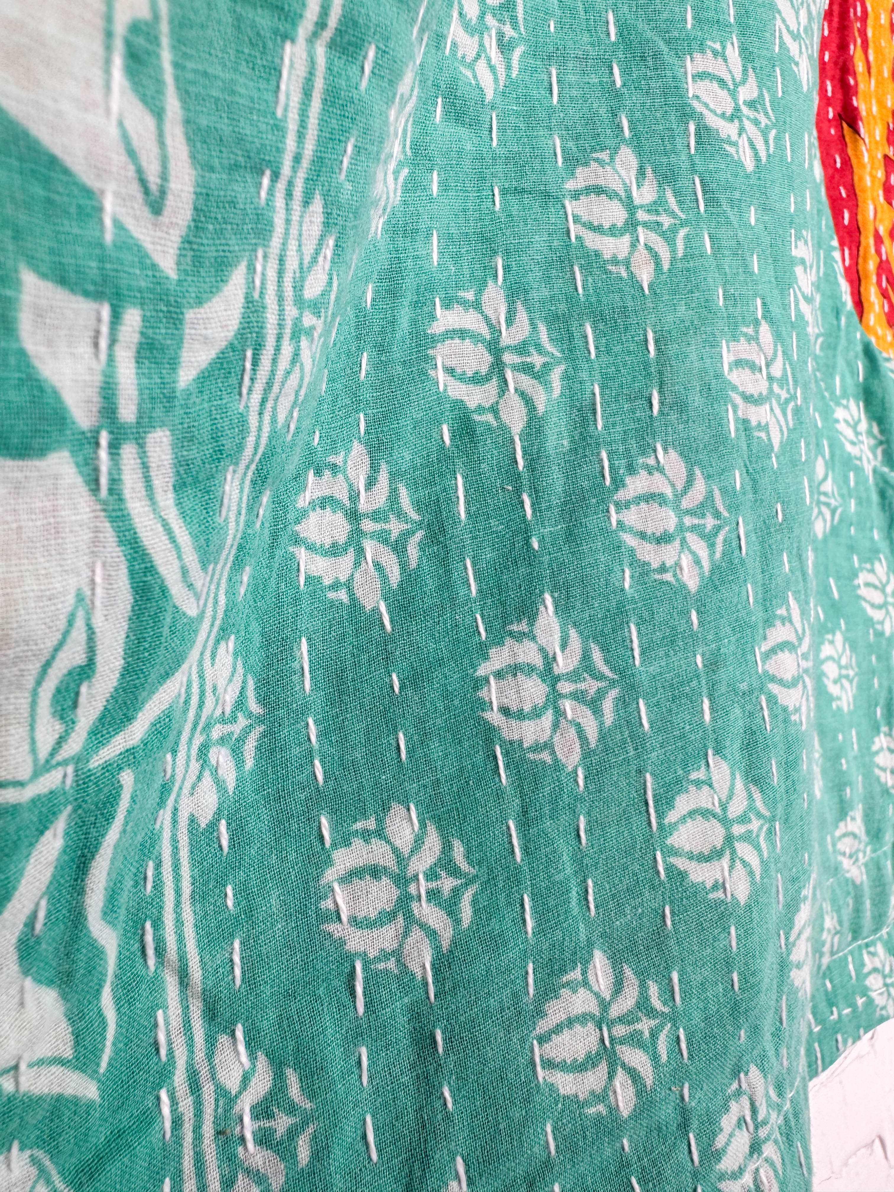 Geametric Kantha Top - Love Protect Sustain