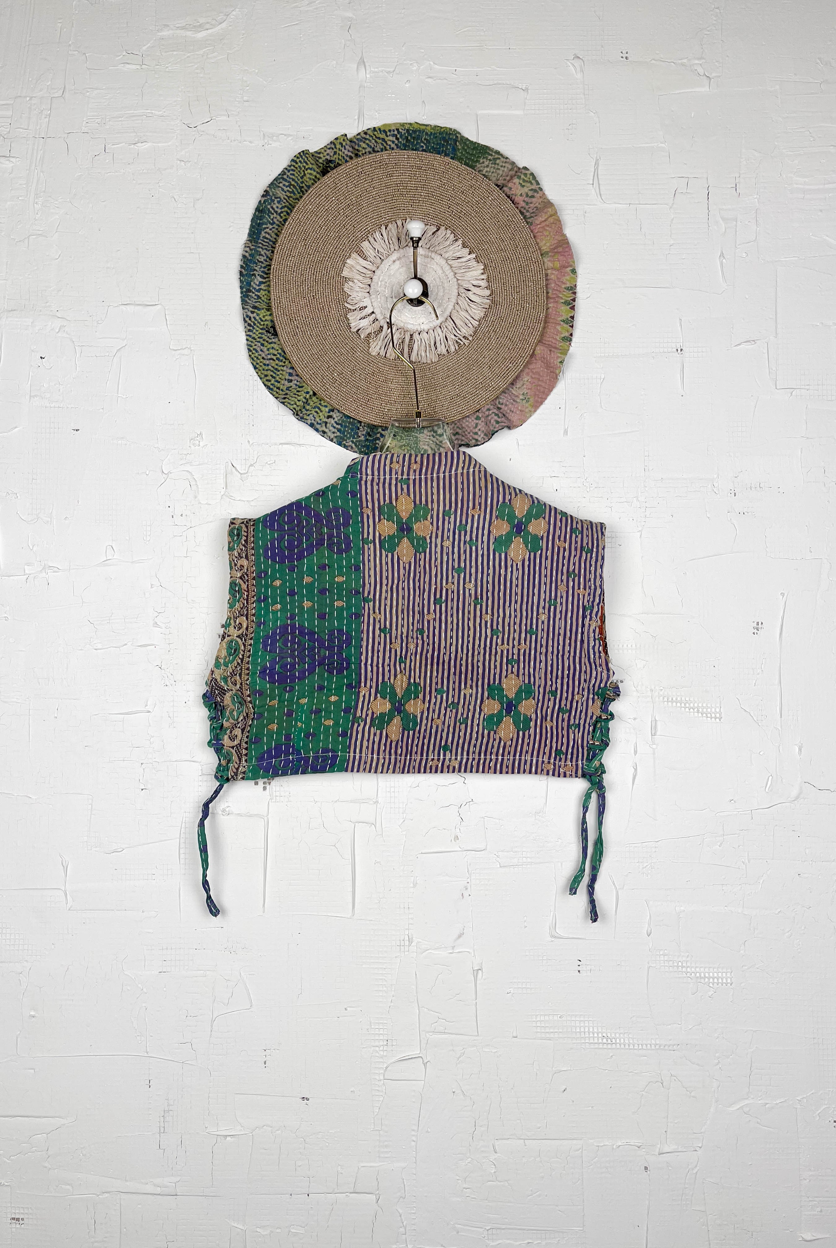 Green Blue Kantha Top - Love Protect Sustain