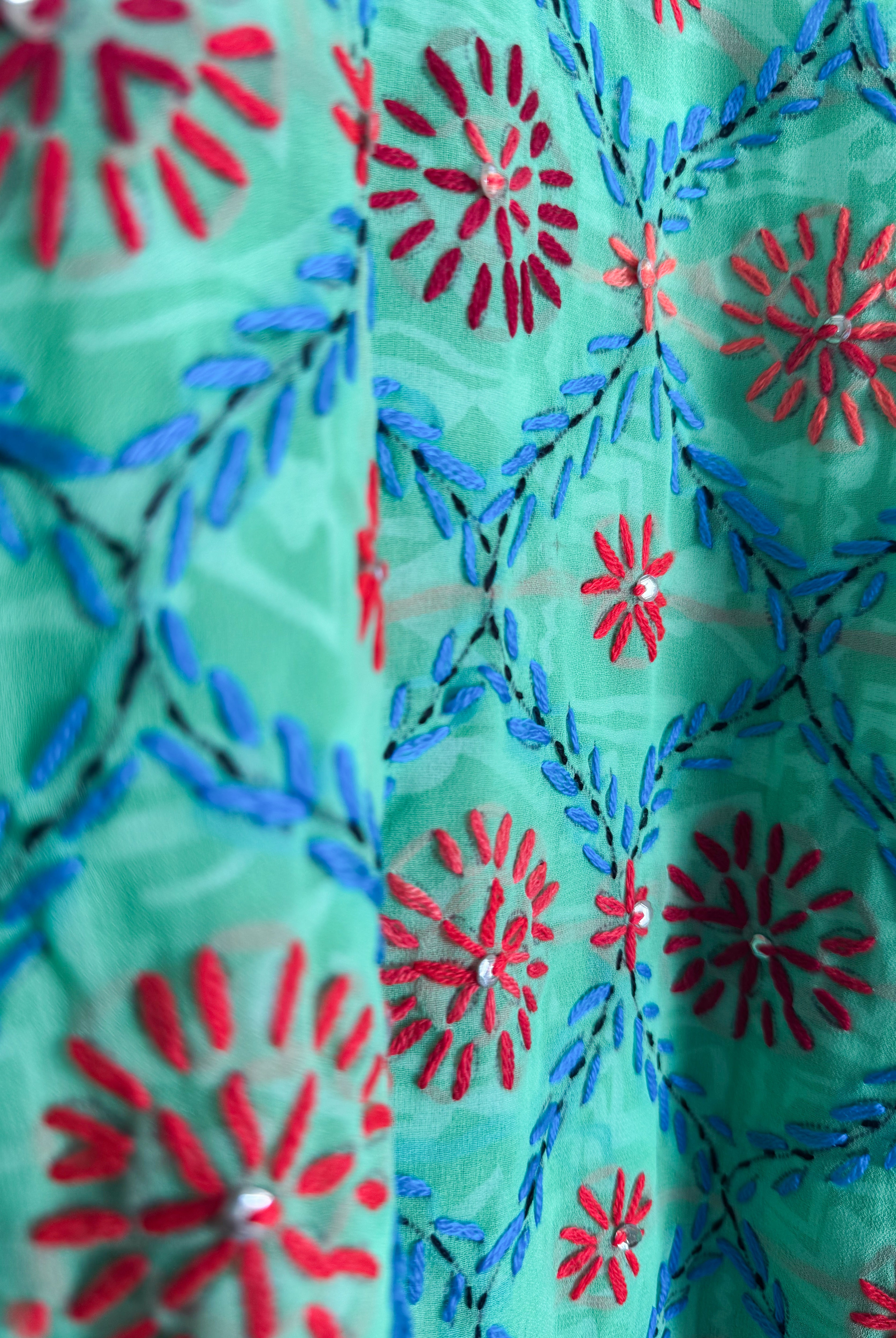 Green Floral Robe - Love Protect Sustain