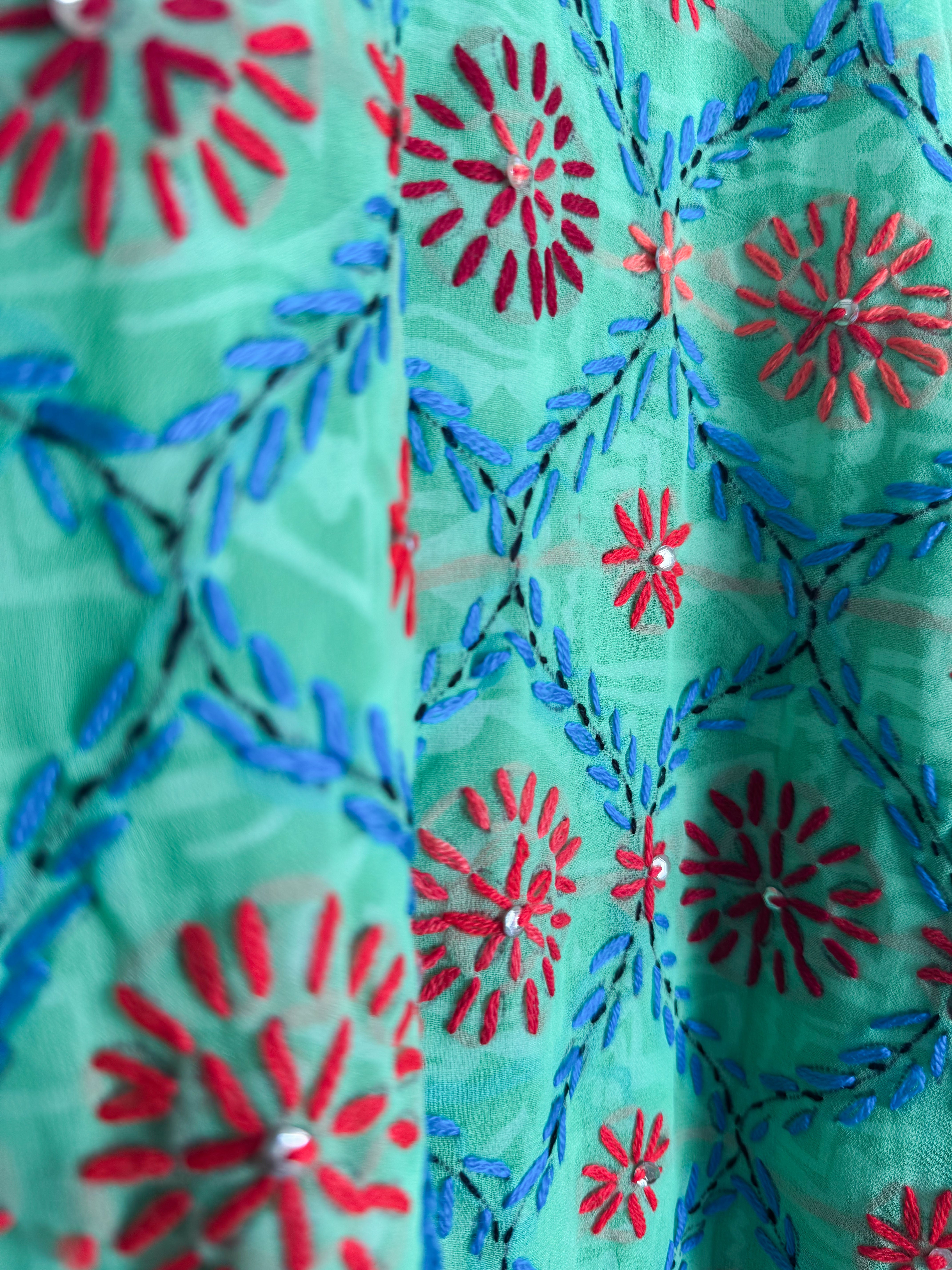 Green Floral Robe - Love Protect Sustain