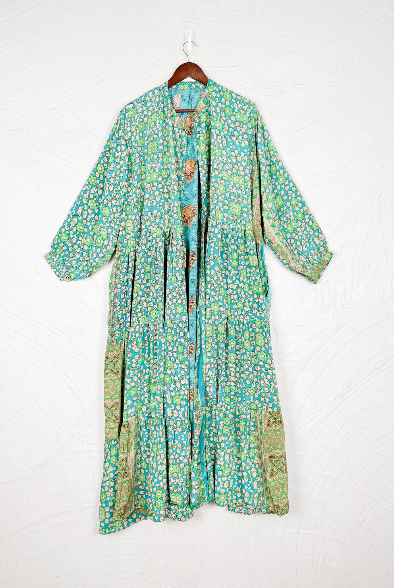 Green Floral Vintage Dress - Love Protect Sustain