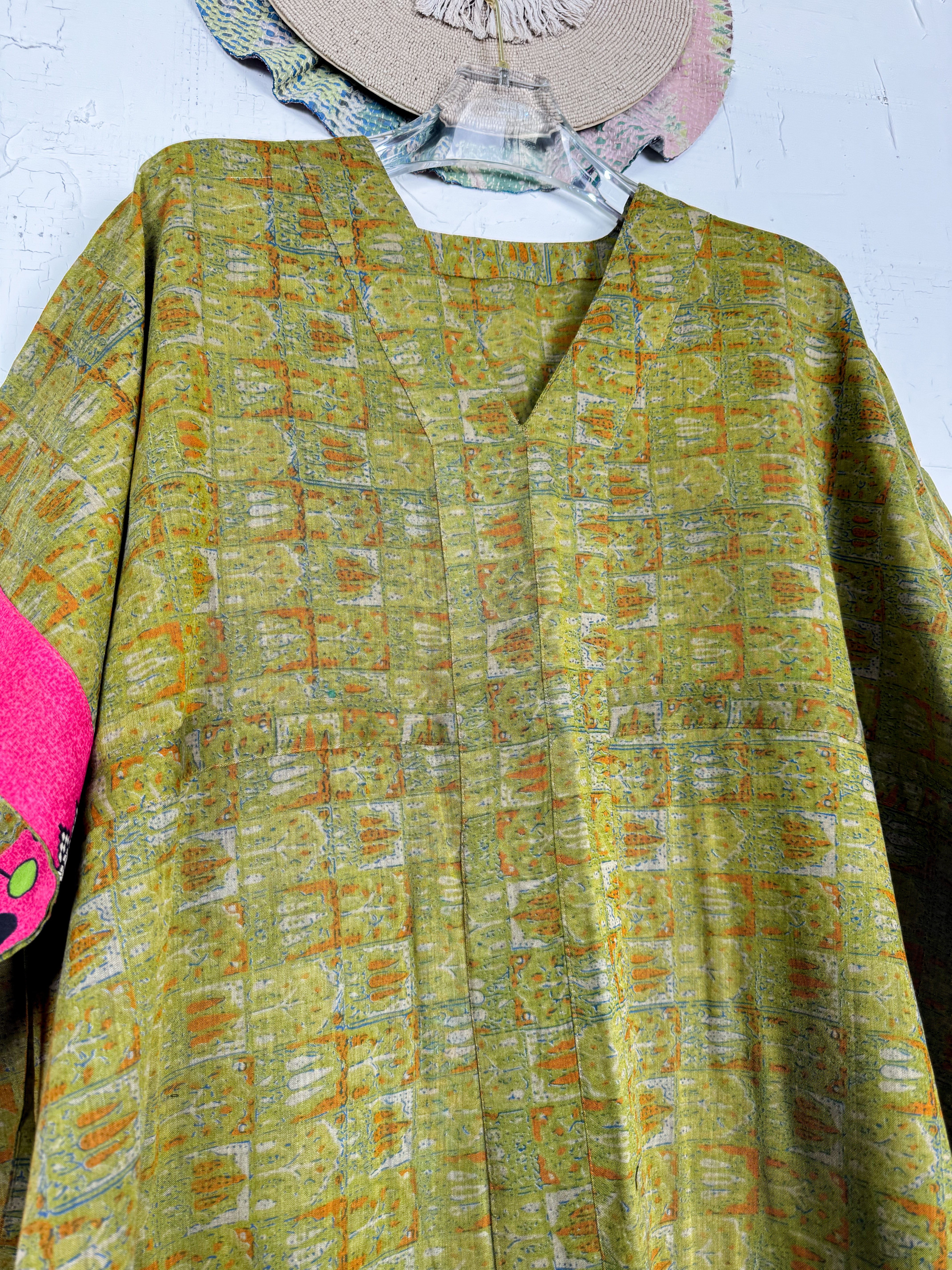 Green Kaftan Dress - Love Protect Sustain