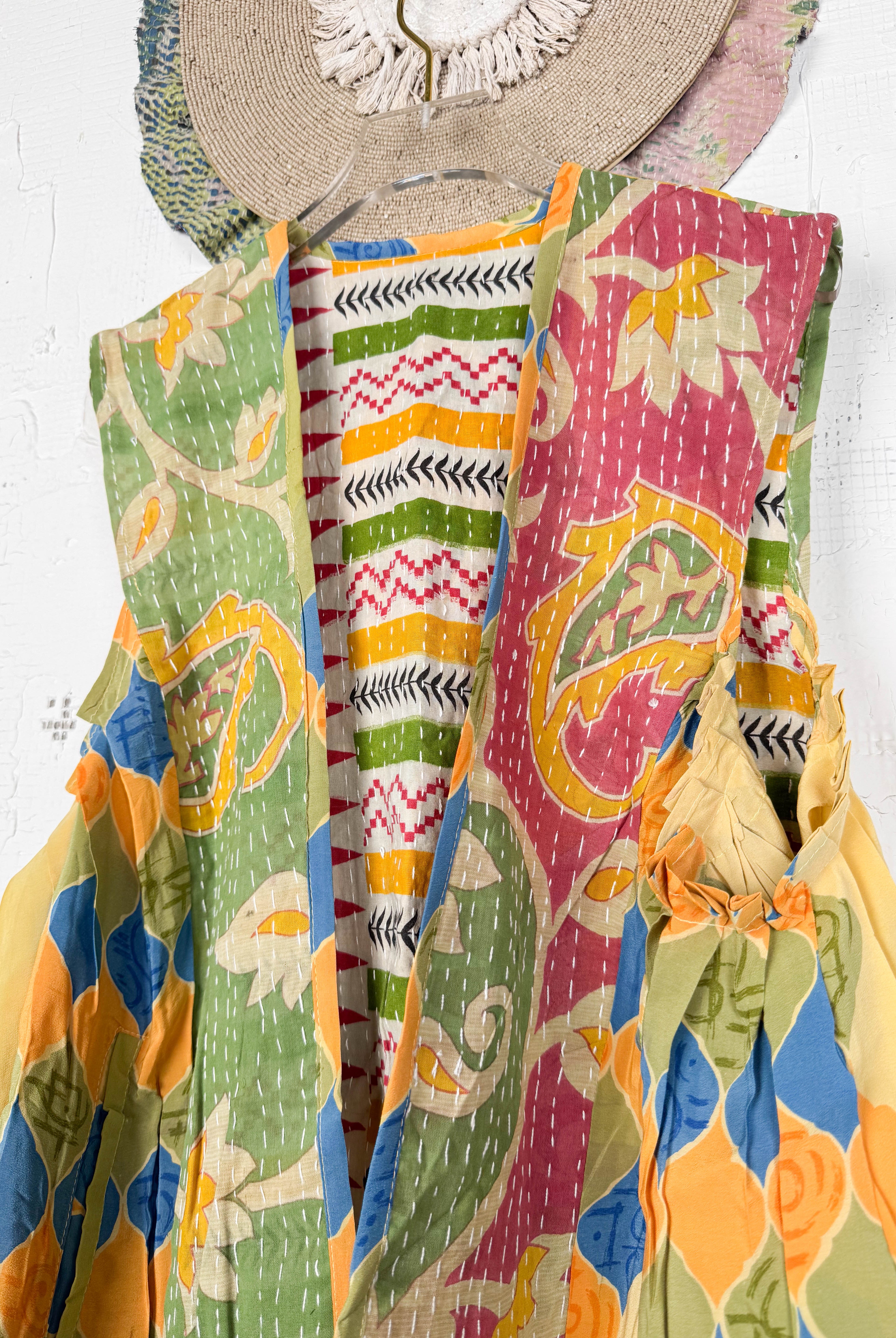 Green Vintage Vest - Love Protect Sustain