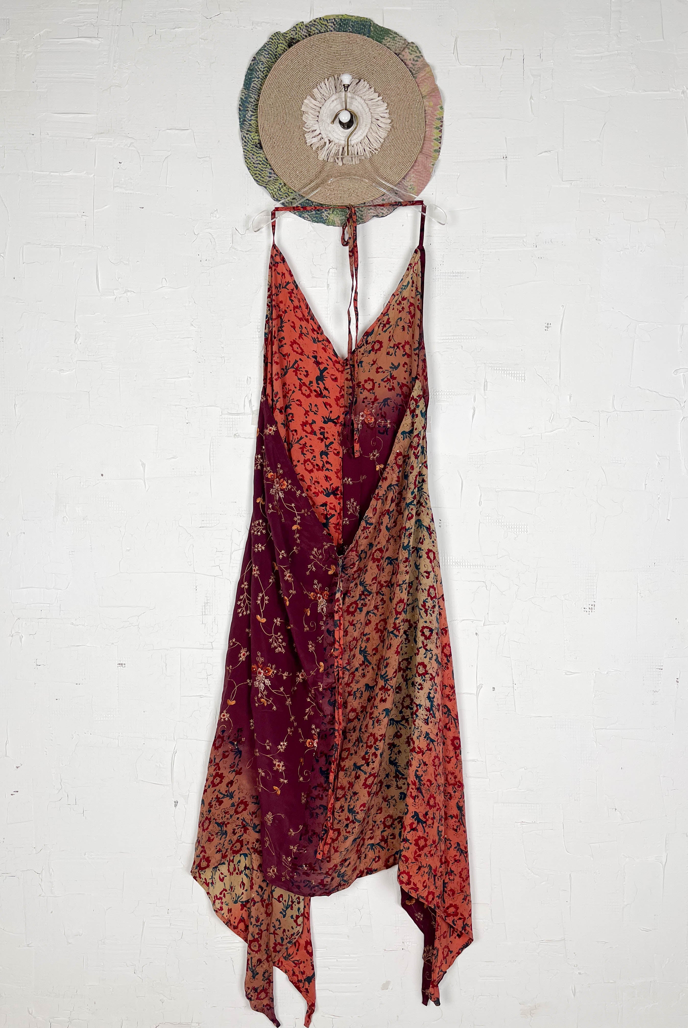 Halter neck maxi dress silk - Love Protect Sustain