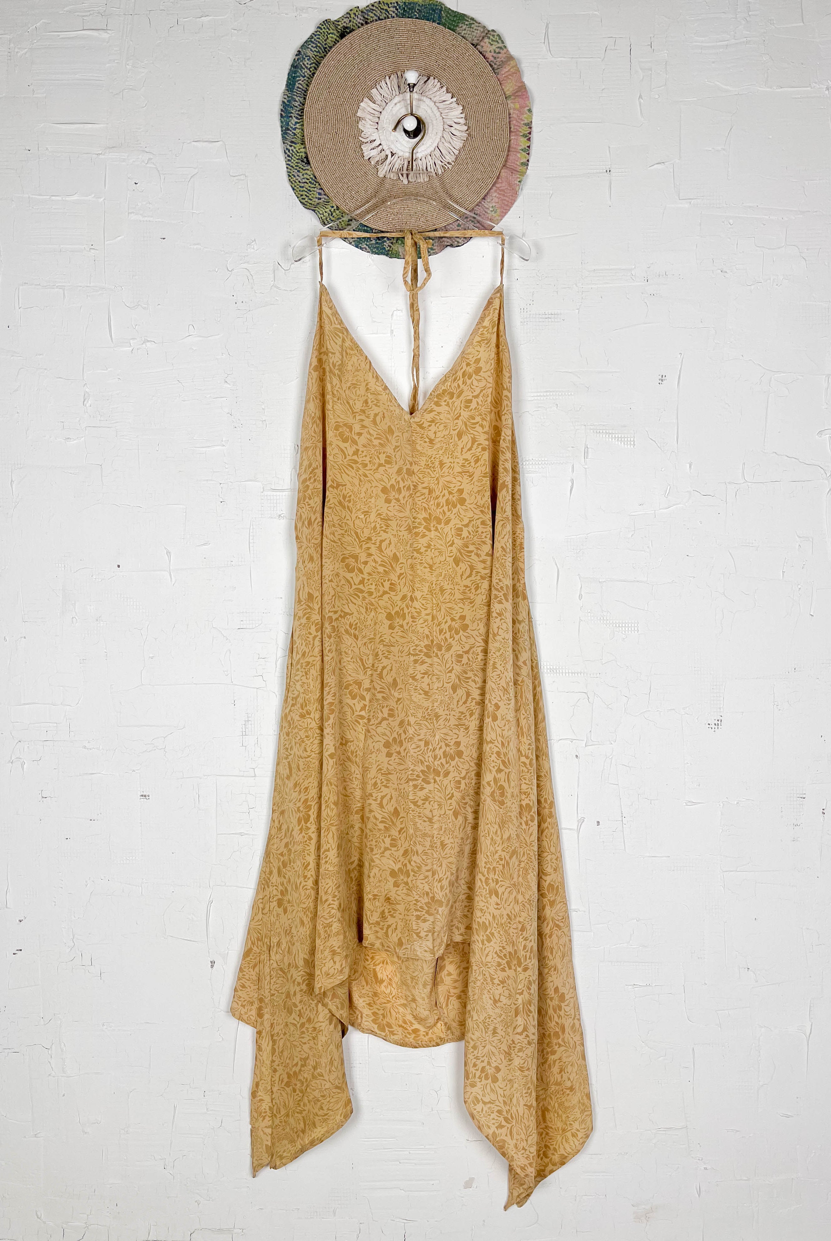 Halter neck maxi dress silk - Love Protect Sustain