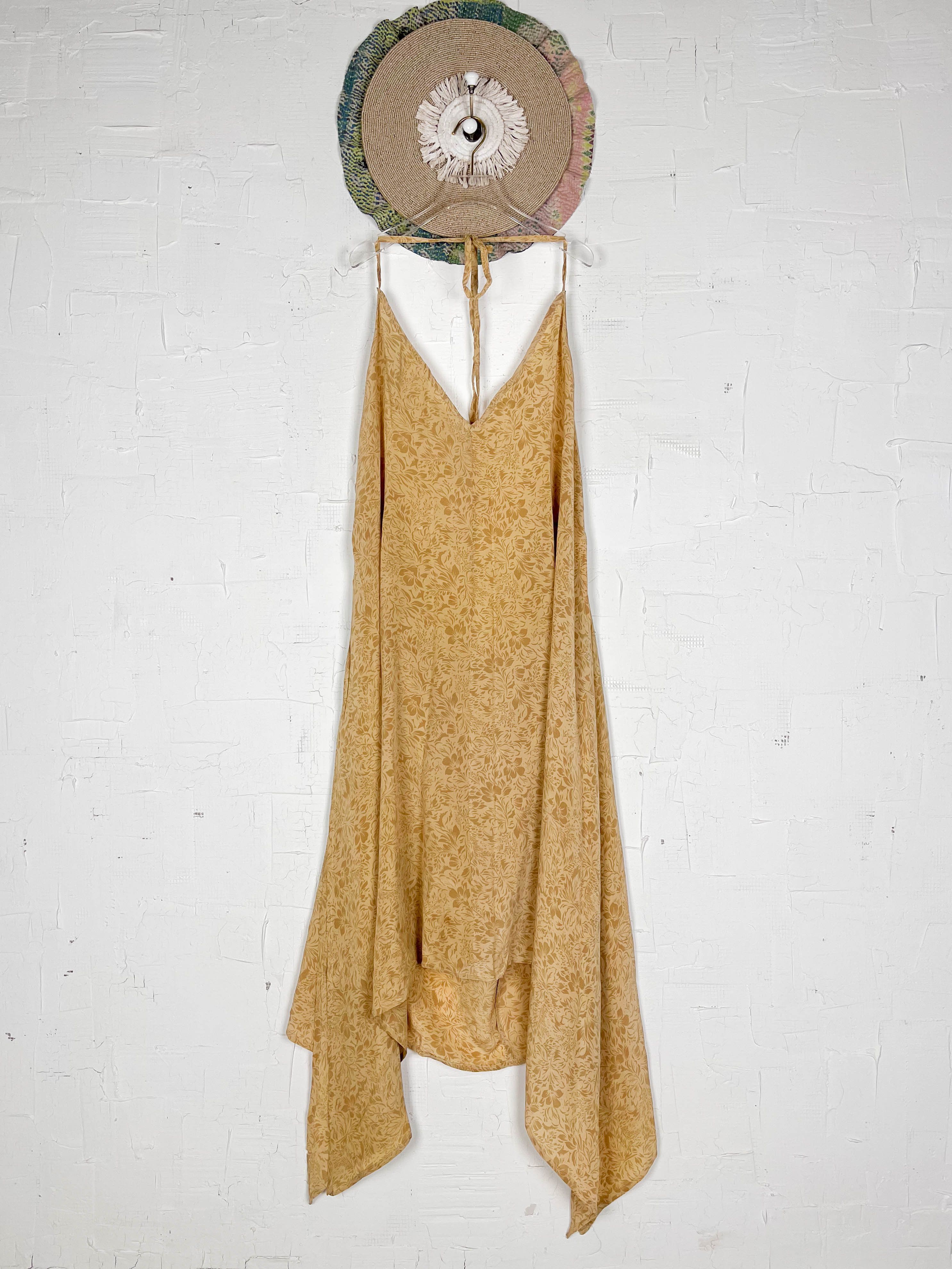 Halter neck maxi dress silk - Love Protect Sustain