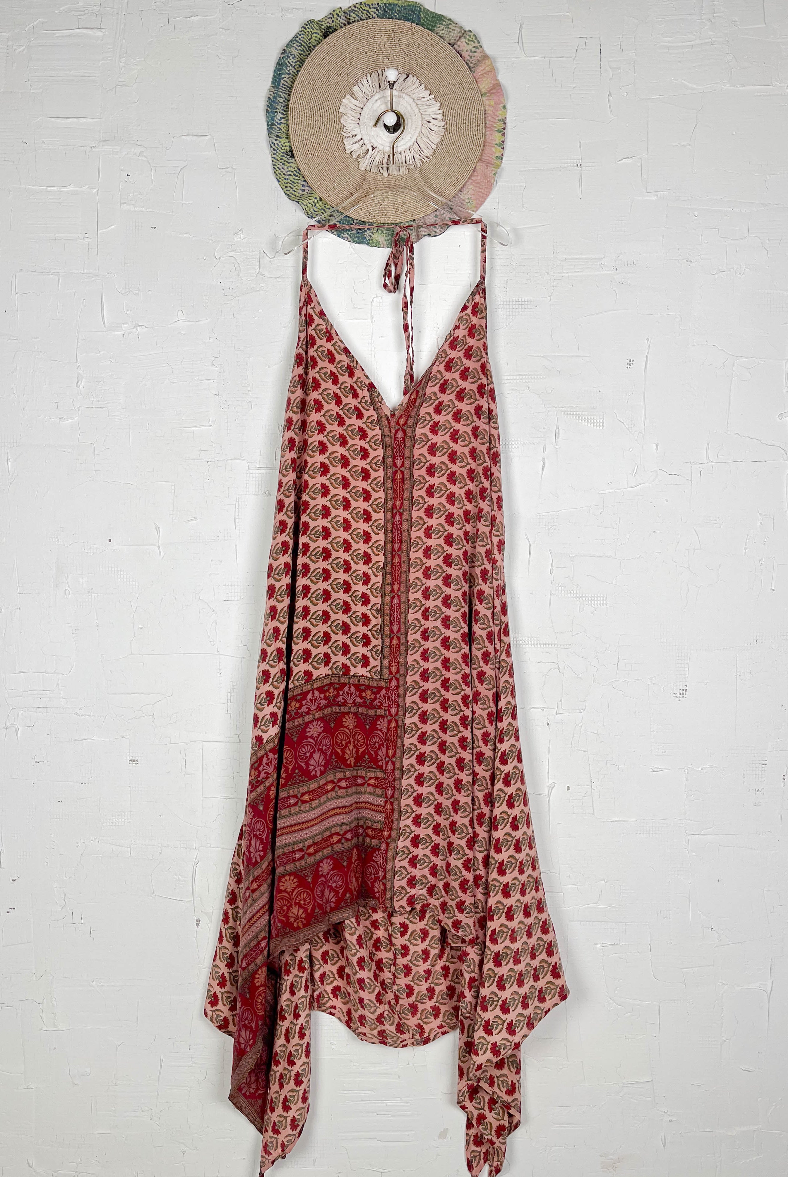 Halter neck maxi dress silk - Love Protect Sustain