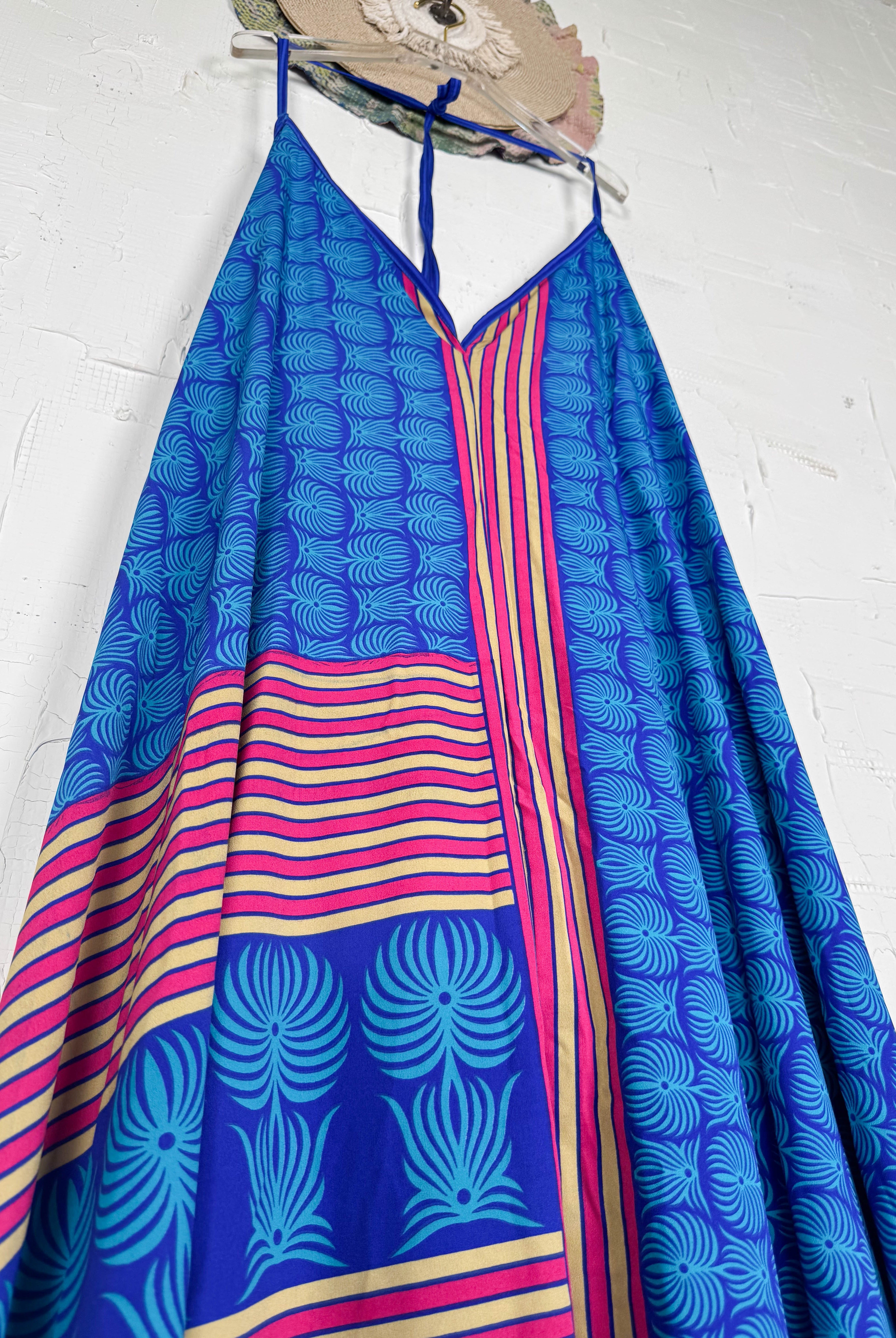 Halter neck maxi dress silk - Love Protect Sustain