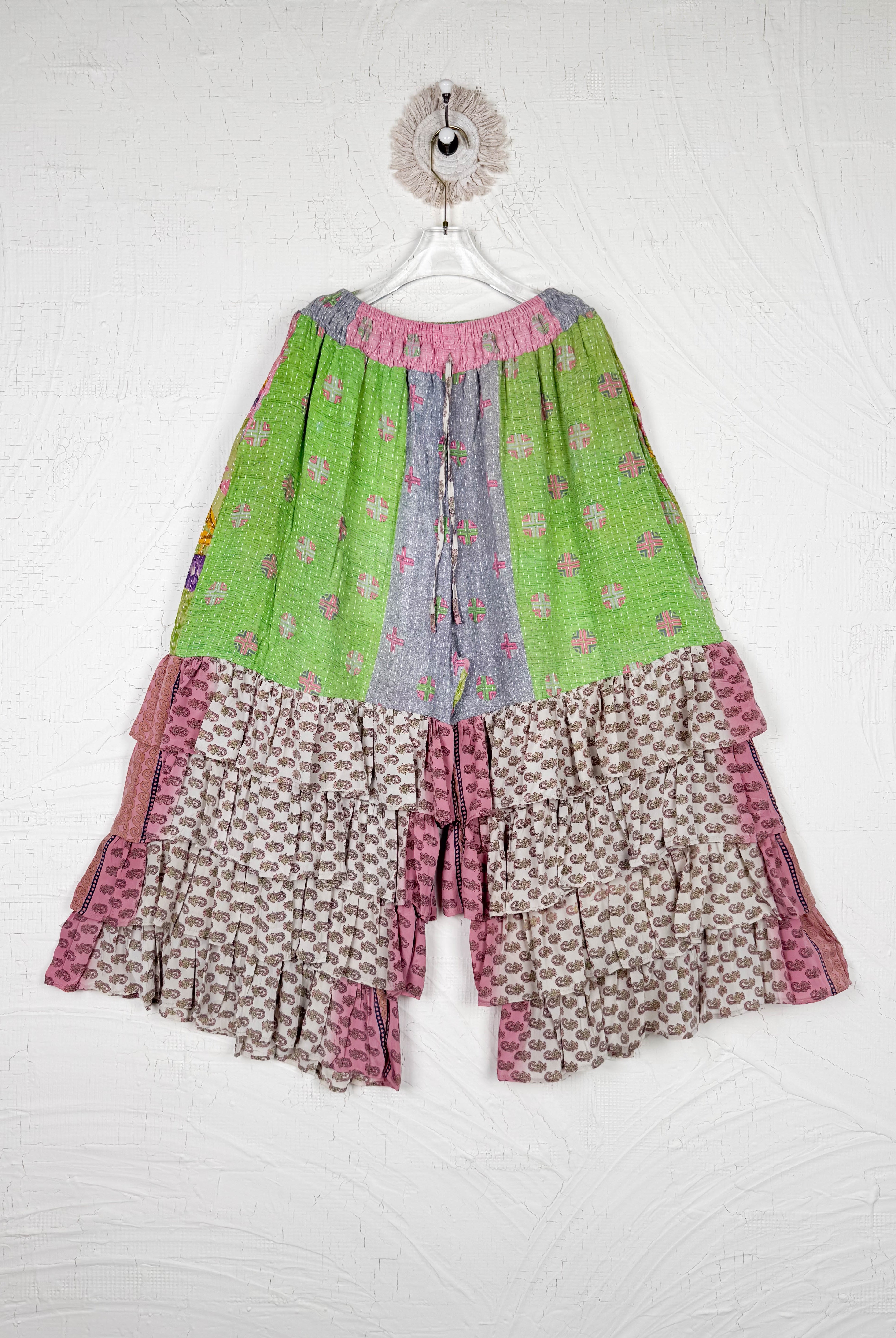 Handmade Kantha Ruffle pants - Love Protect Sustain