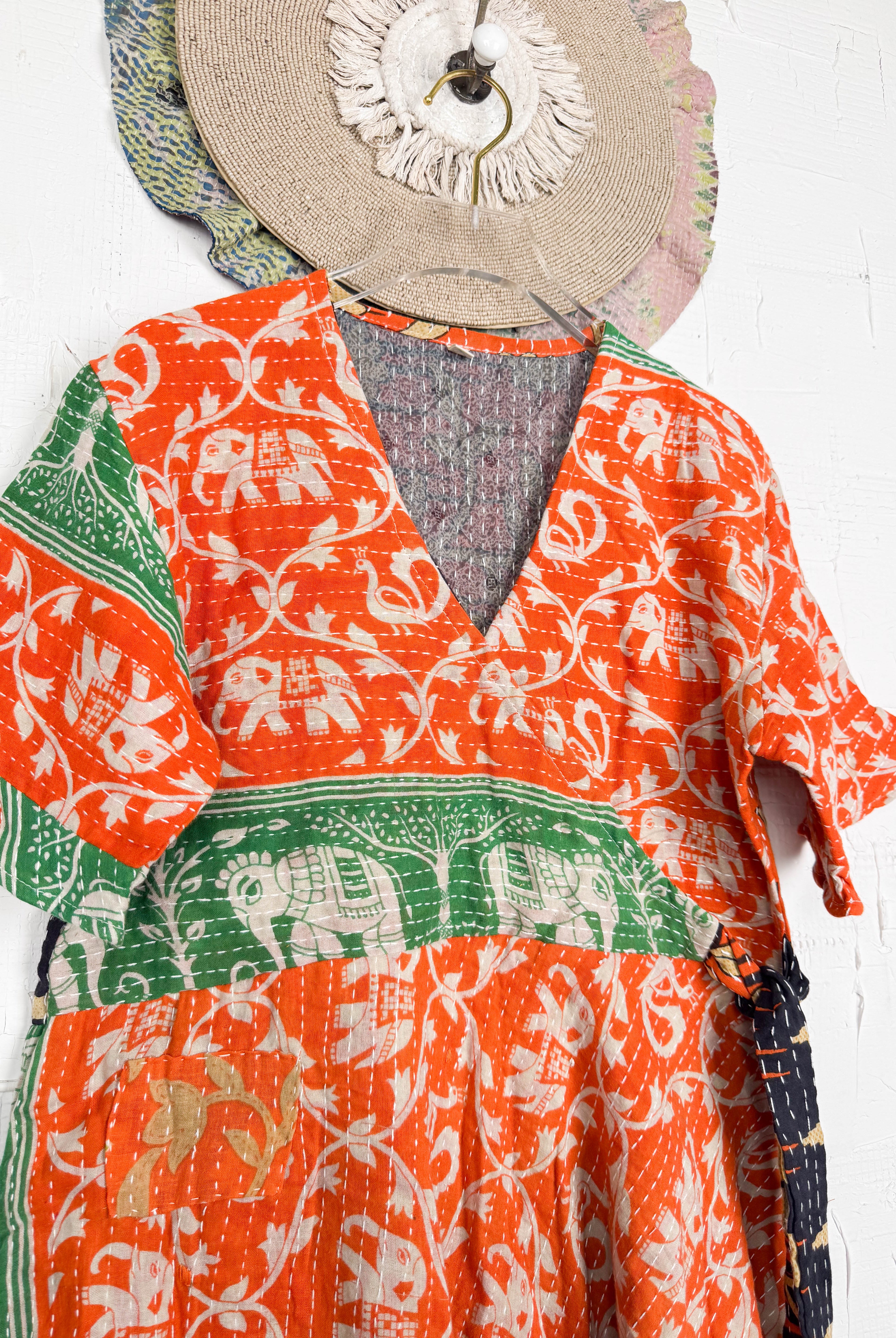 Handmade Kantha dress - Love Protect Sustain