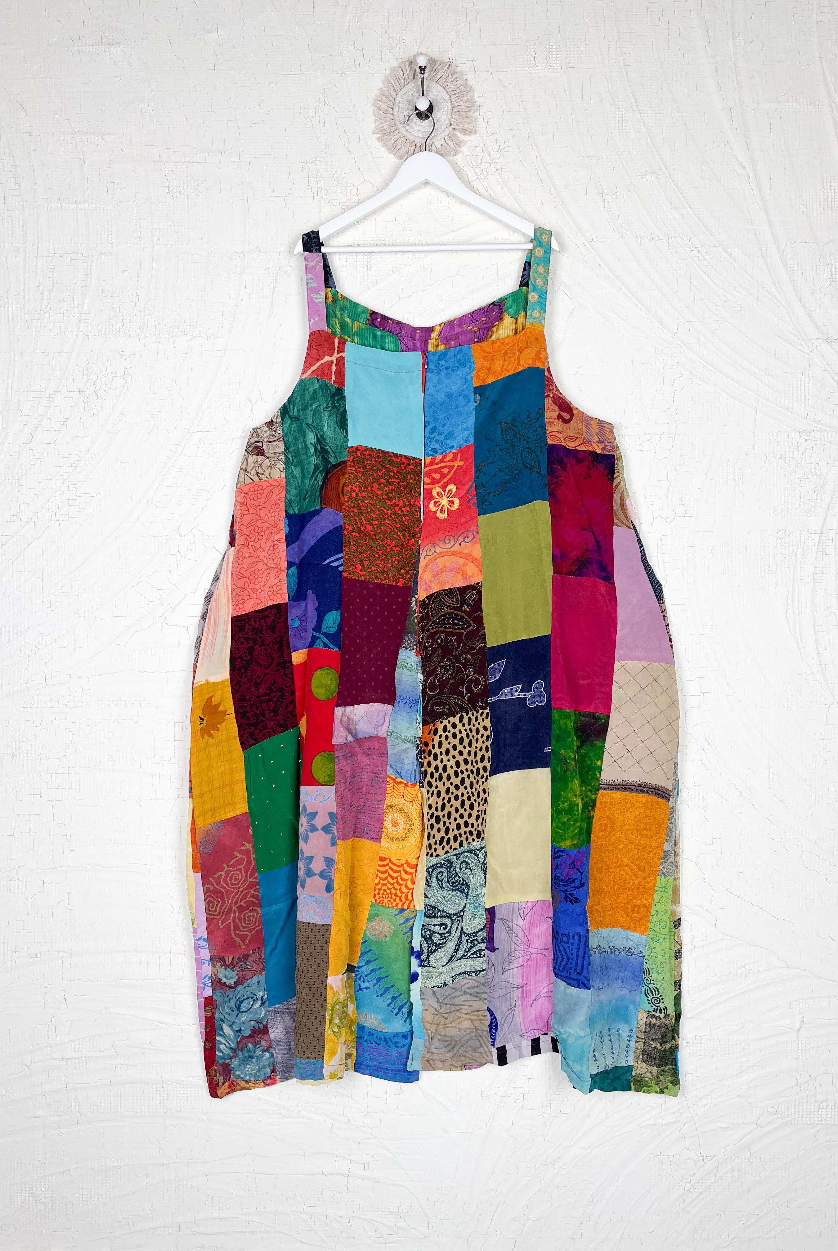 Handmade PATCHWORK Style Jumpsuit - Love Protect Sustain