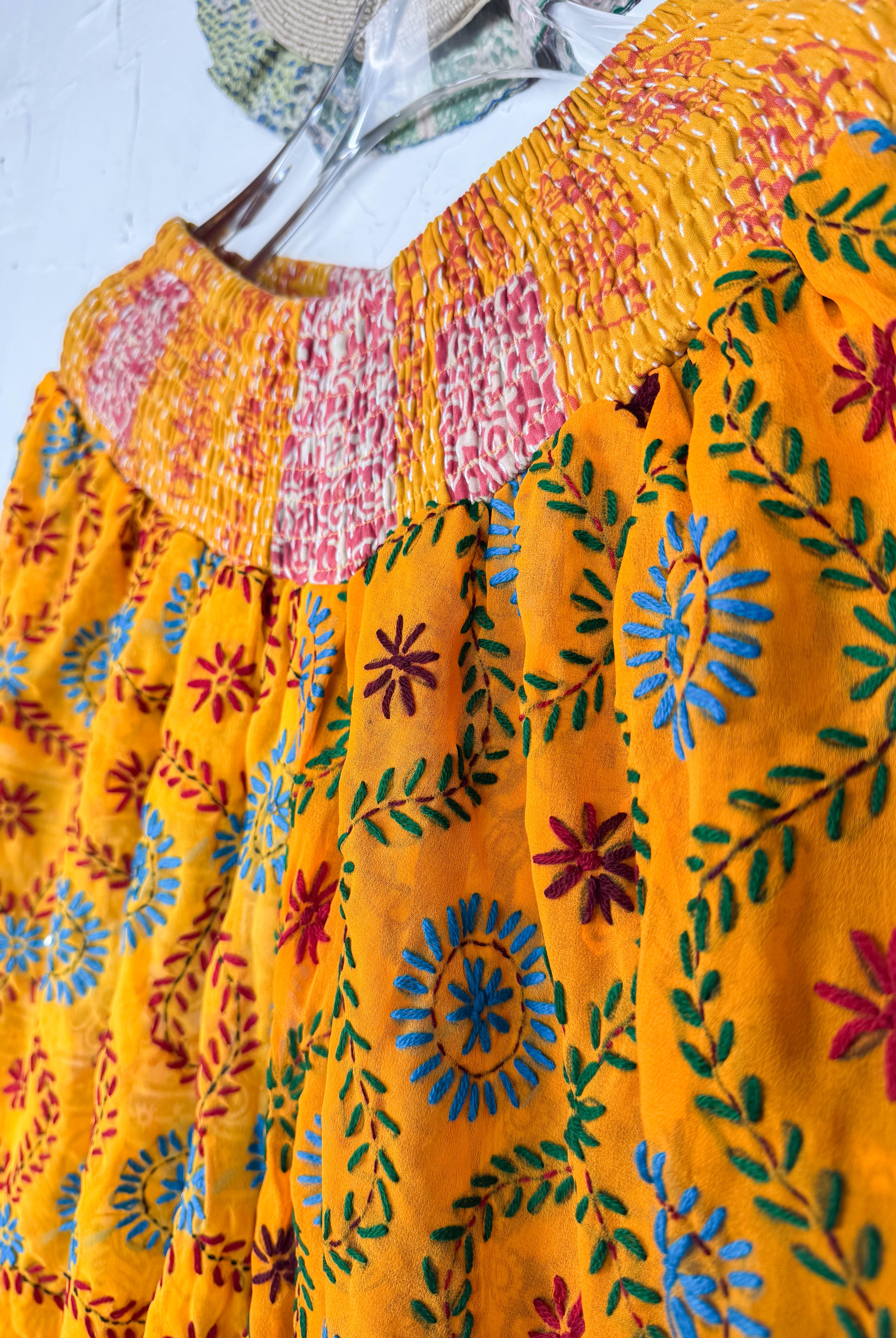 Handmad eembroidered bohemian pants - Love Protect Sustain